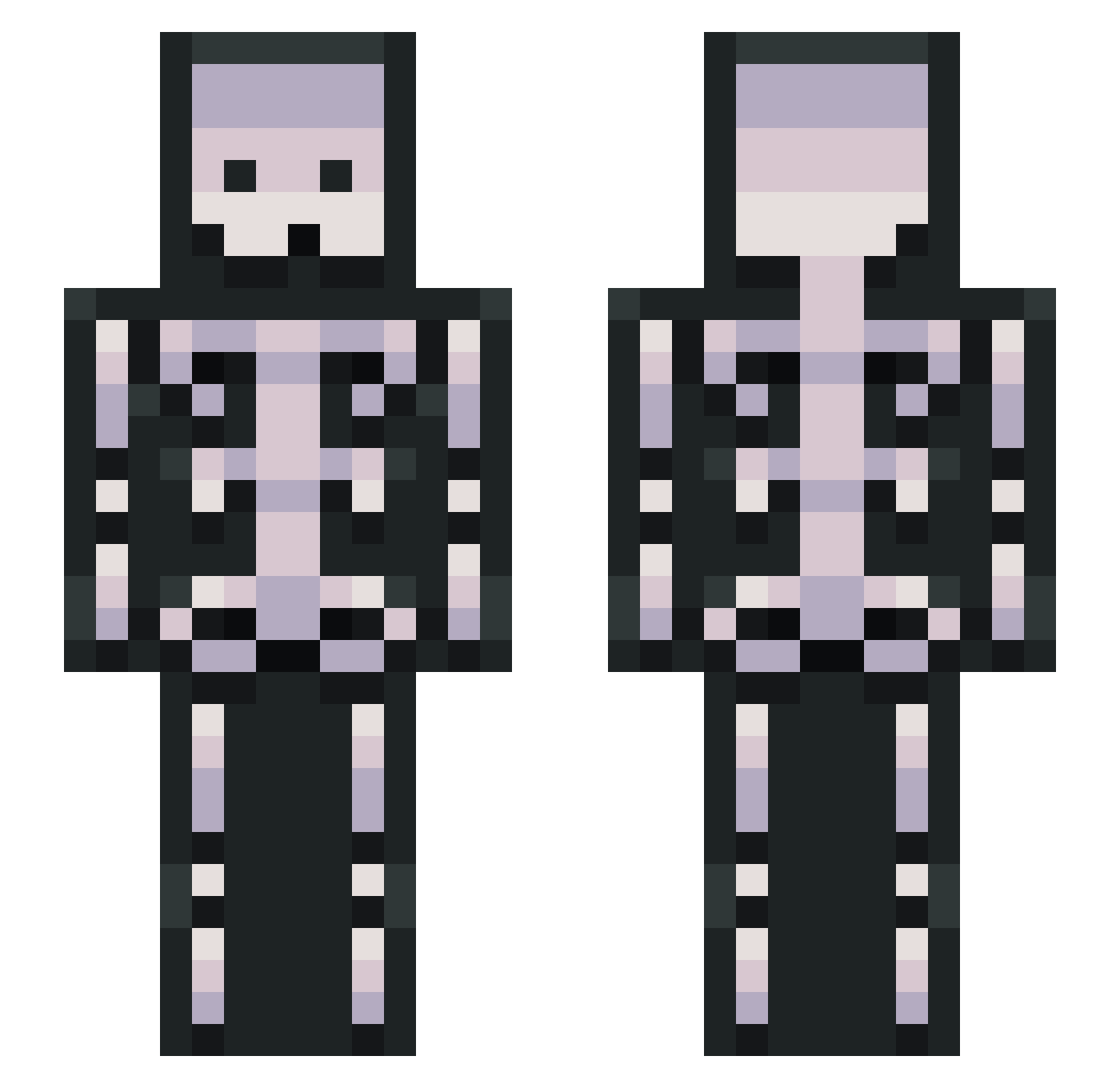 Cookin4real Minecraft skin, front and back view