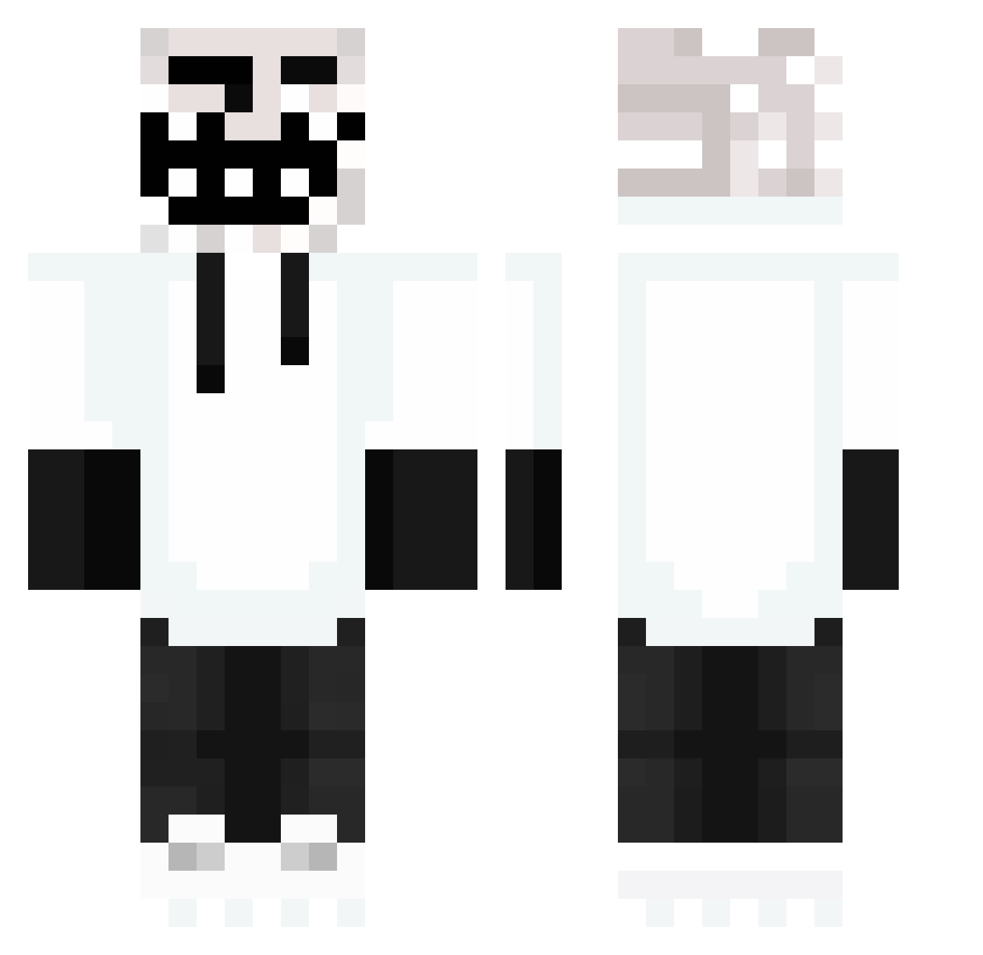 SuperSus59 Minecraft skin, front and back view