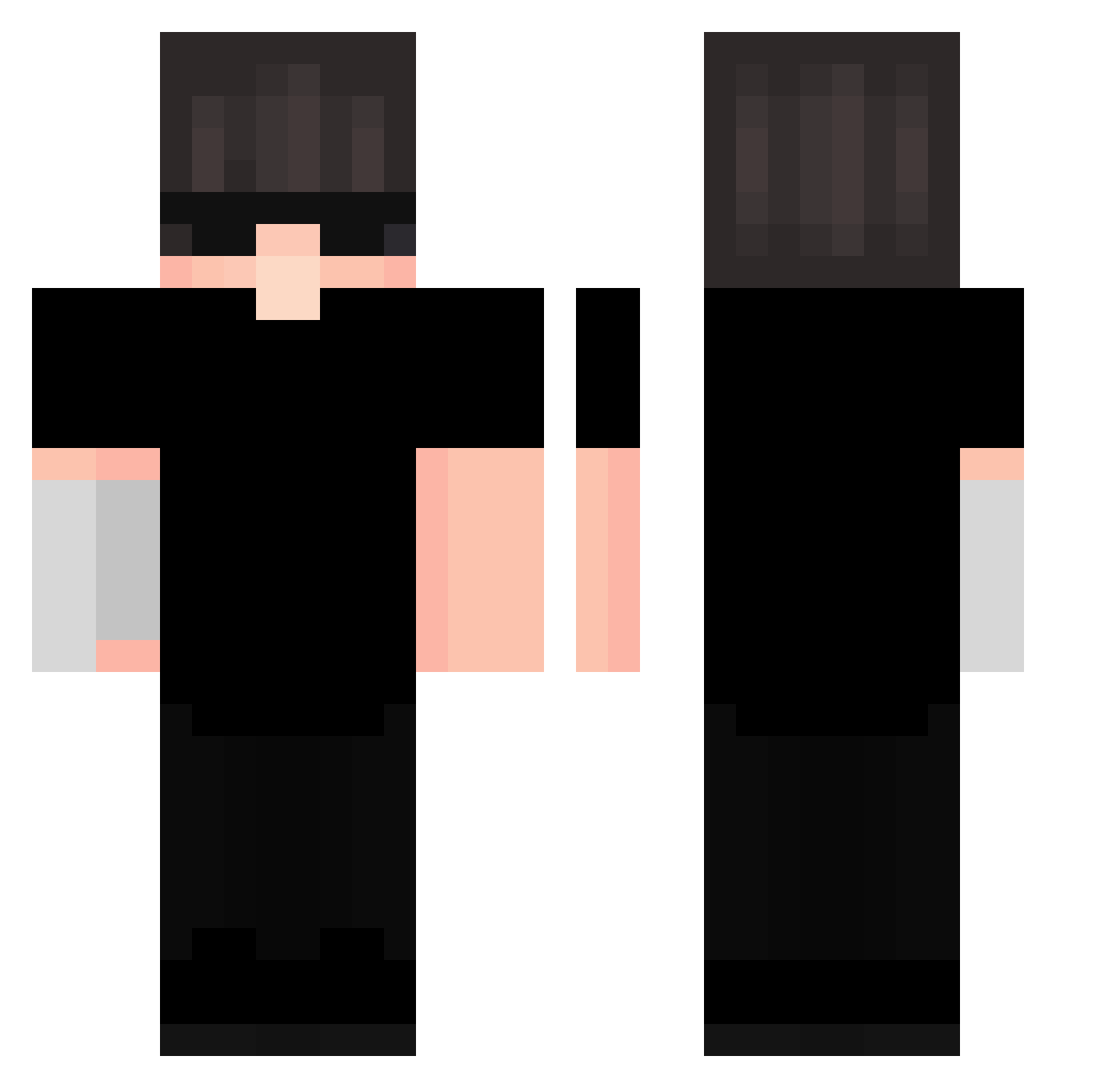 onbekend_ Minecraft skin, front and back view