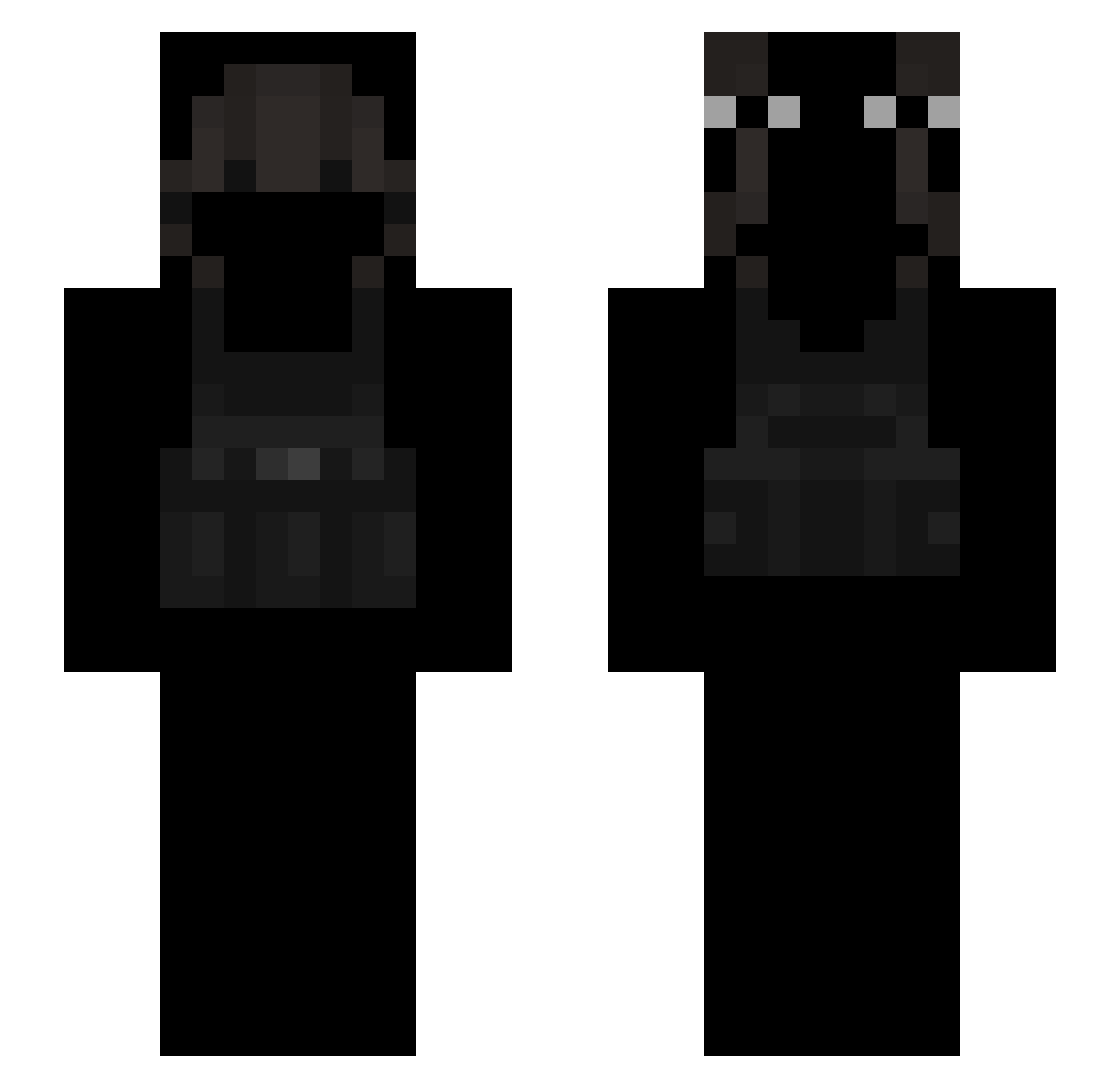 Zenkokuu Minecraft skin, front and back view