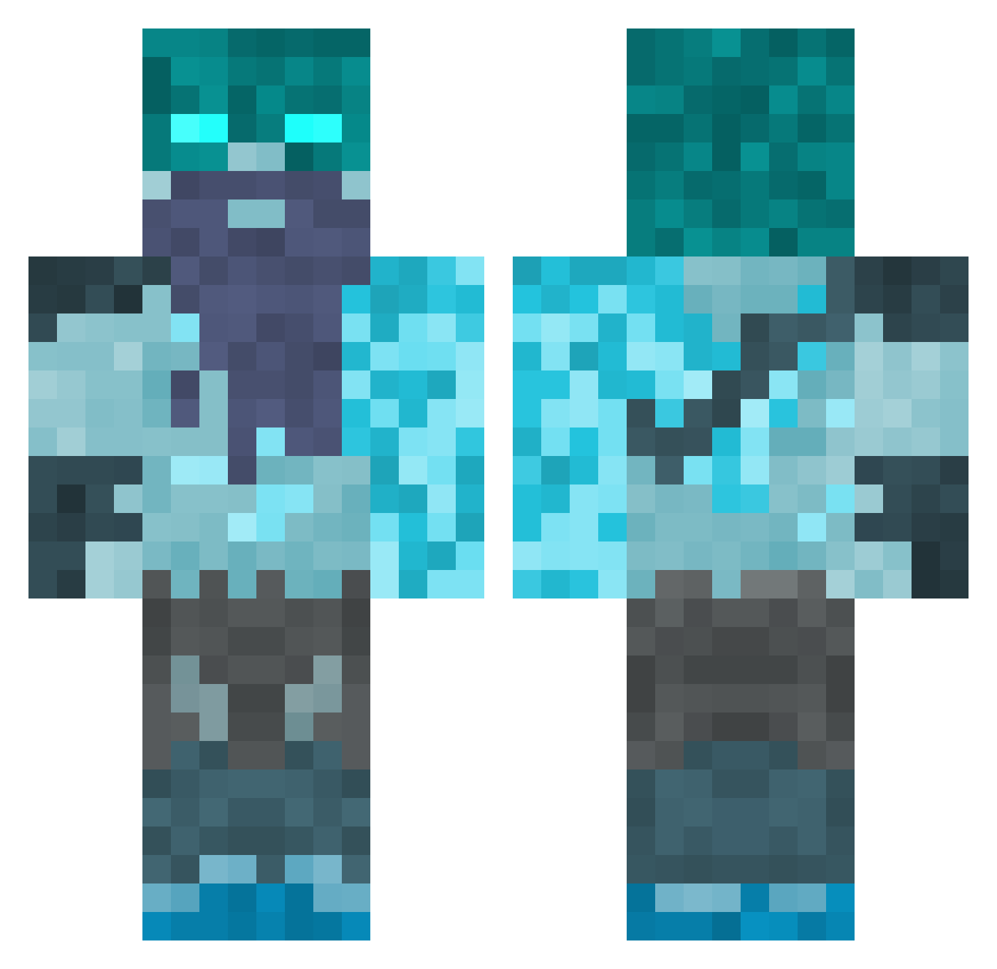 GodOfLigma Minecraft skin, front and back view