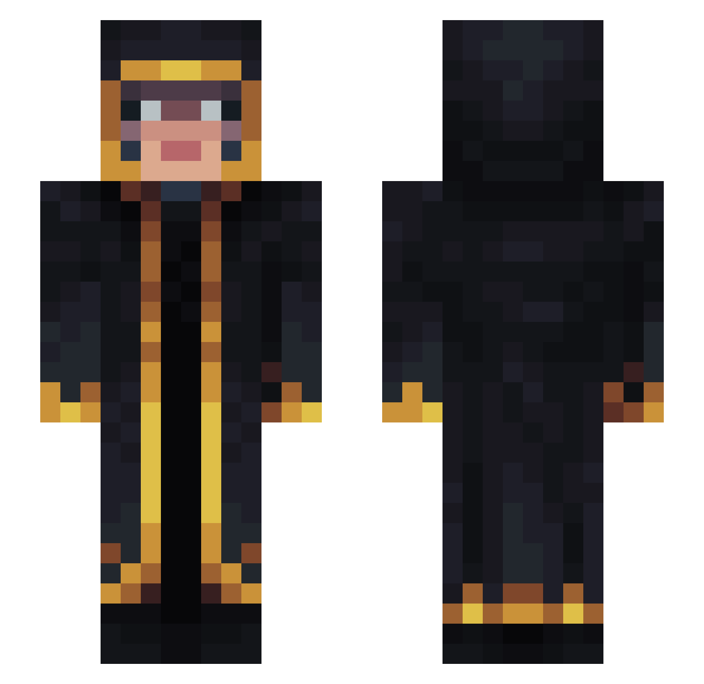 Antonforsberg Minecraft skin, front and back view