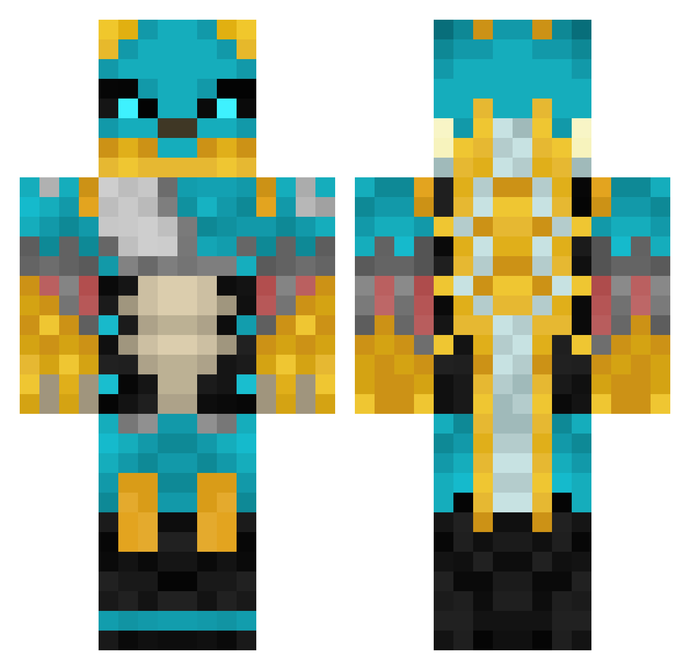 staySafeSin Minecraft skin, front and back view