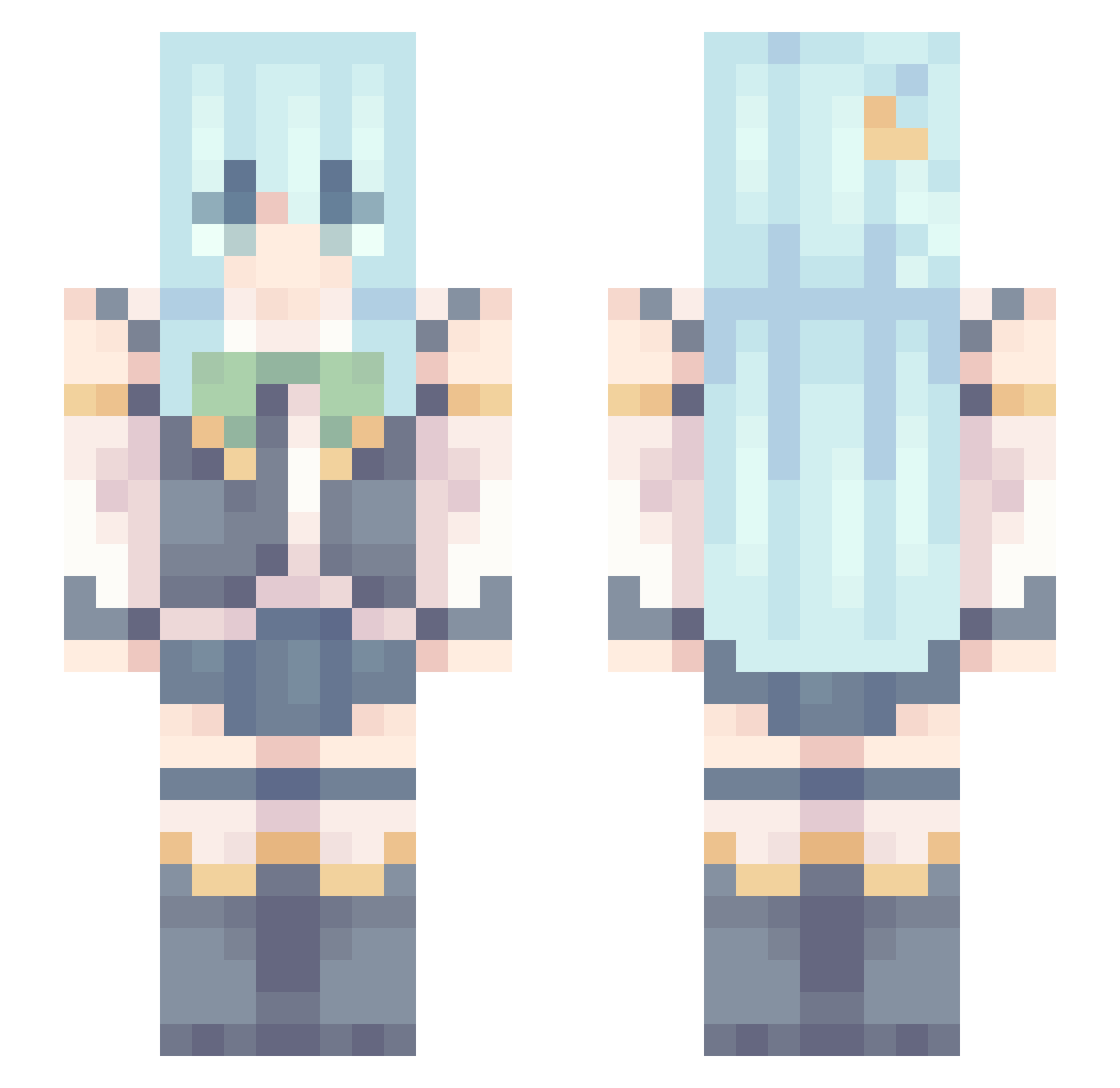 alexdfh Minecraft skin, front and back view