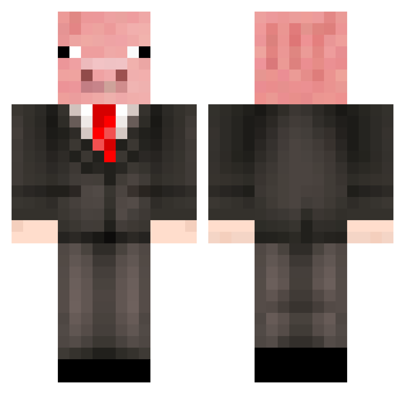 JY_233 Minecraft skin, front and back view