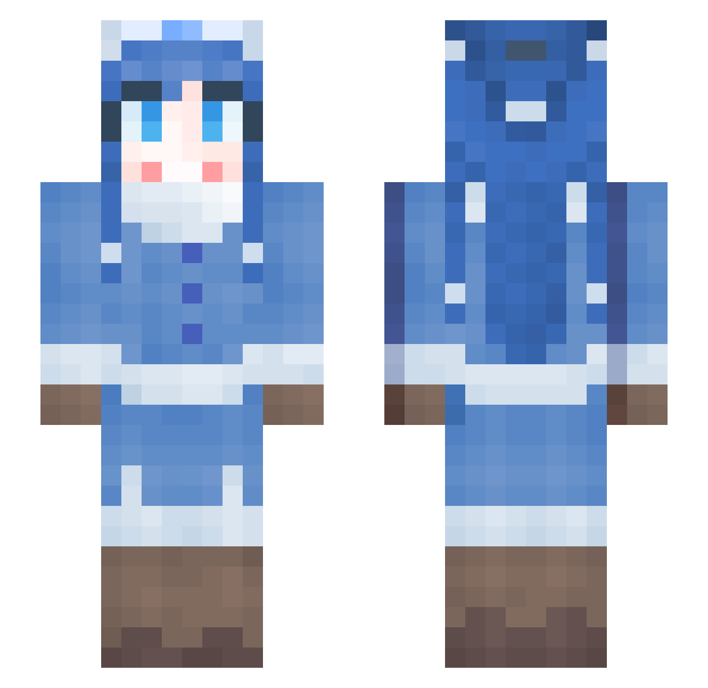 Kawaii_LuLu Minecraft skin, front and back view