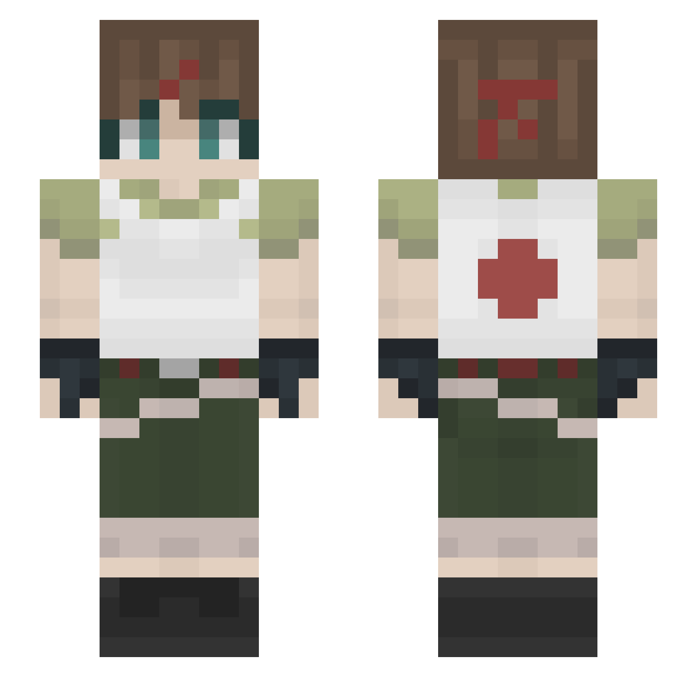 dragonheart13110 Minecraft skin, front and back view