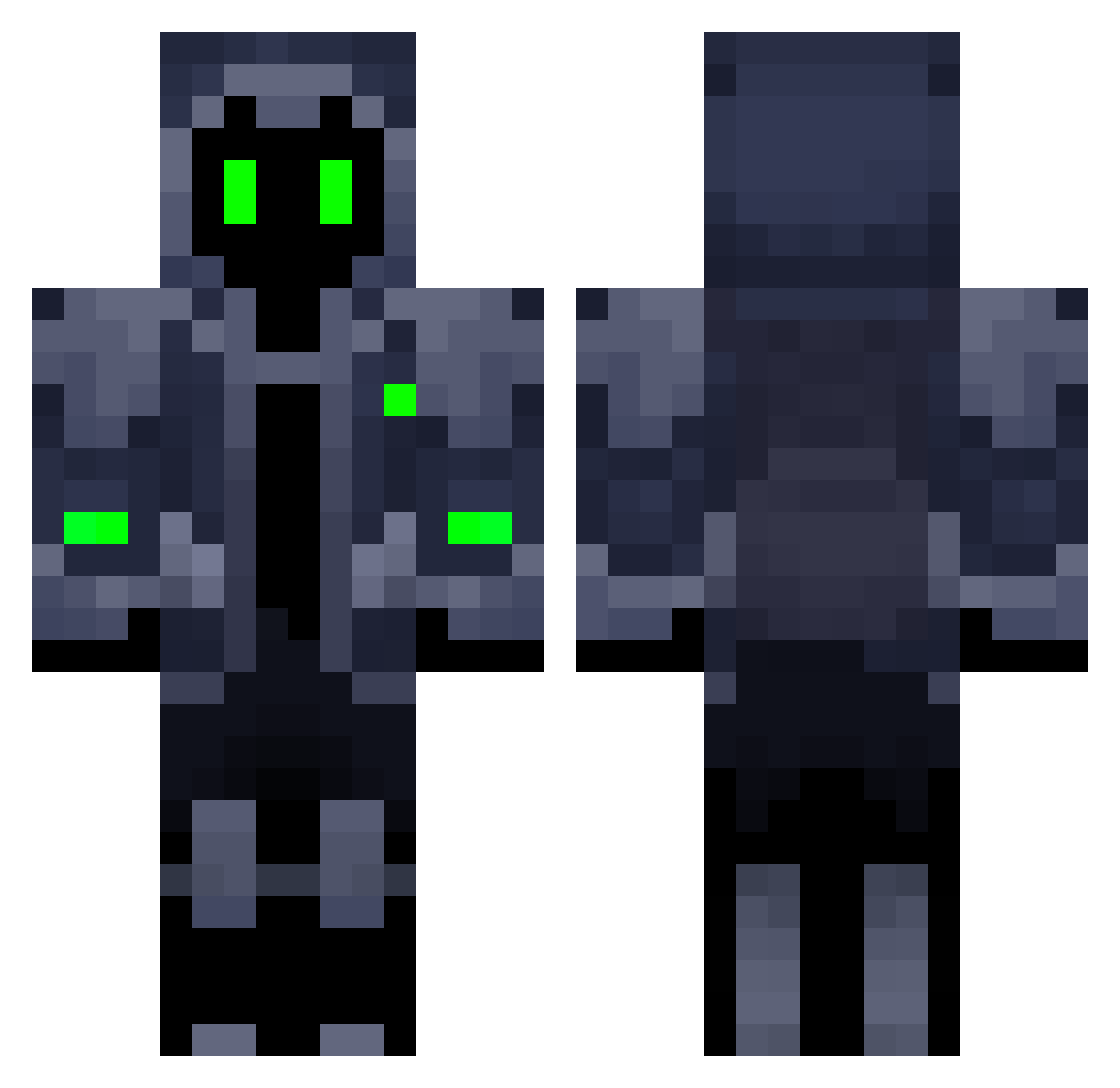 Rosegibbon Minecraft skin, front and back view