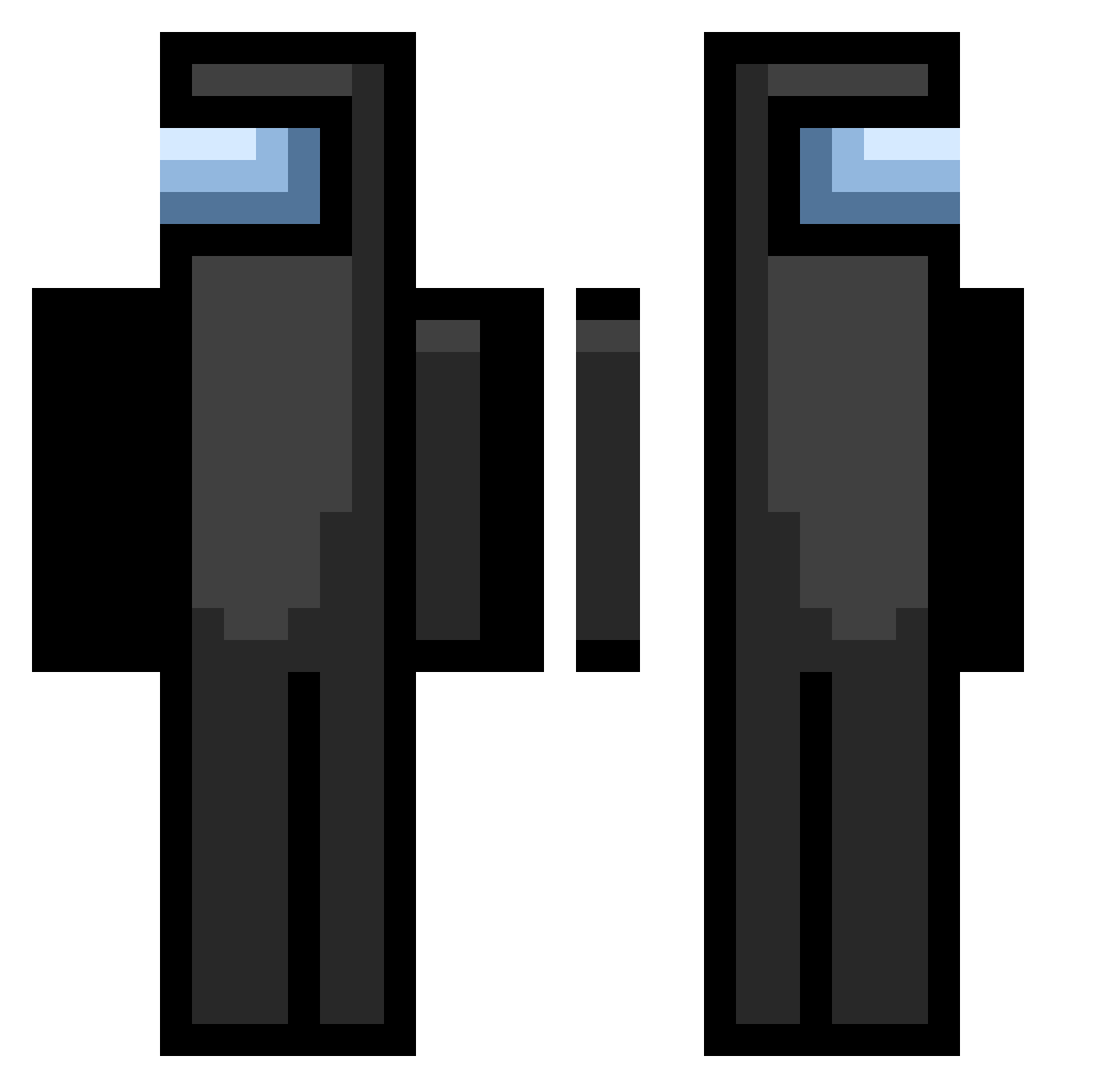 Spik0 Minecraft skin, front and back view