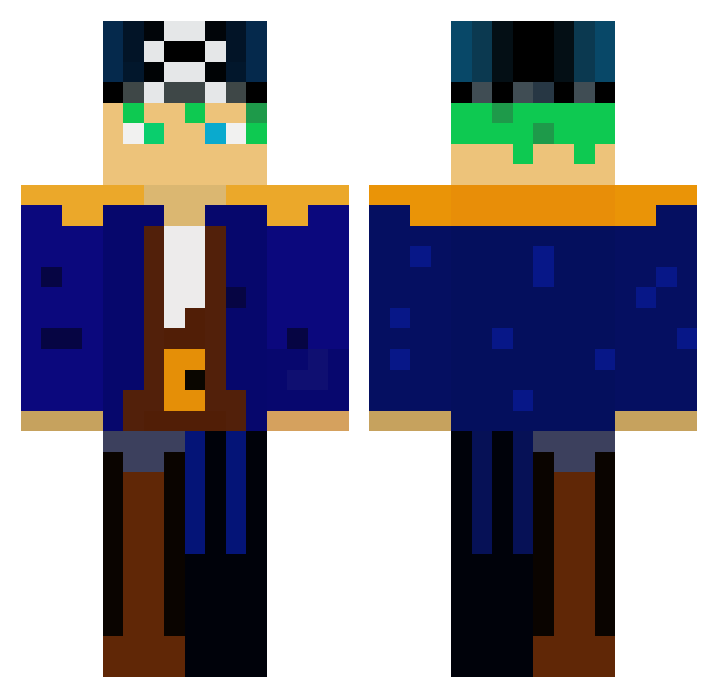 Migi1467 Minecraft skin, front and back view
