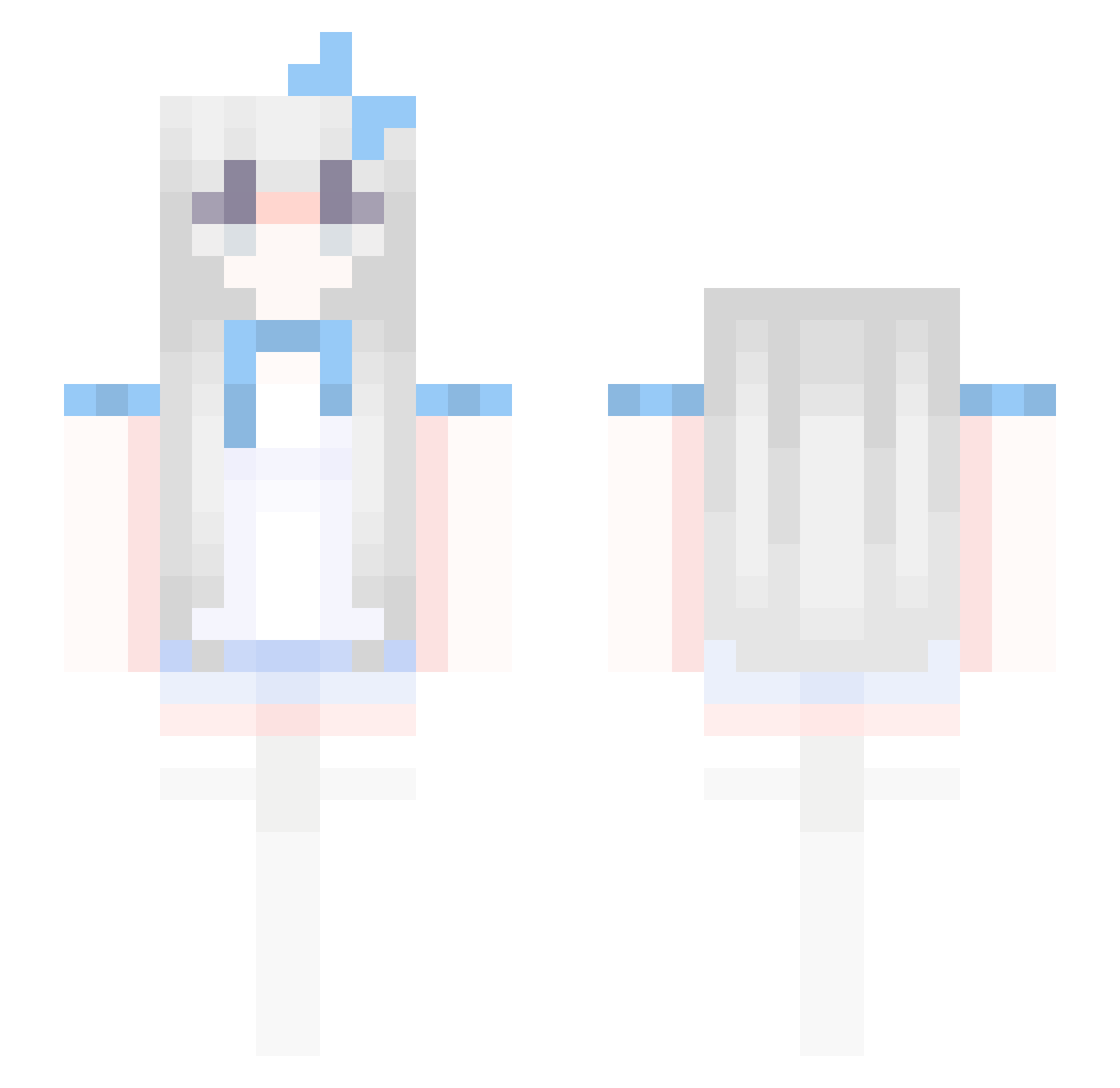 YMYNYsy Minecraft skin, front and back view
