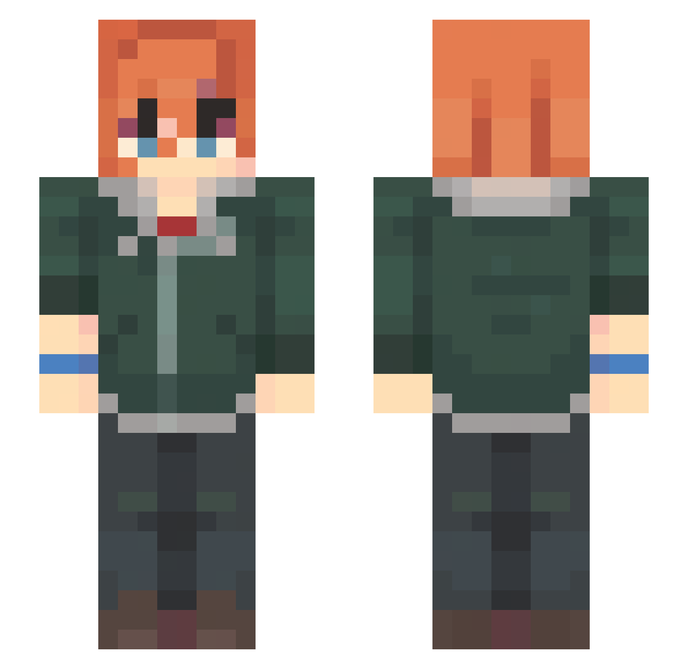 Ogibbou Minecraft skin, front and back view