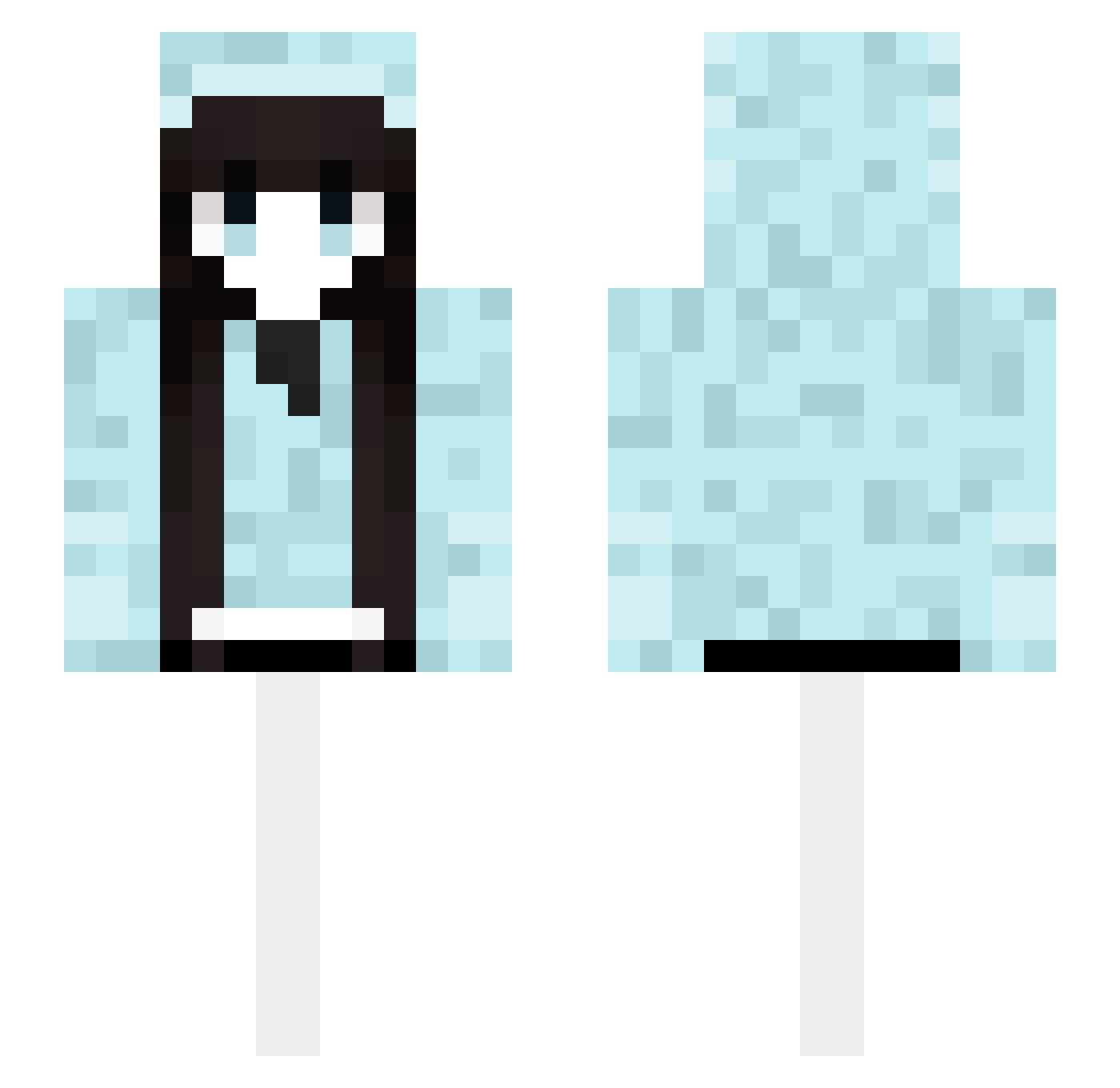 unconsecrated Minecraft skin, front and back view