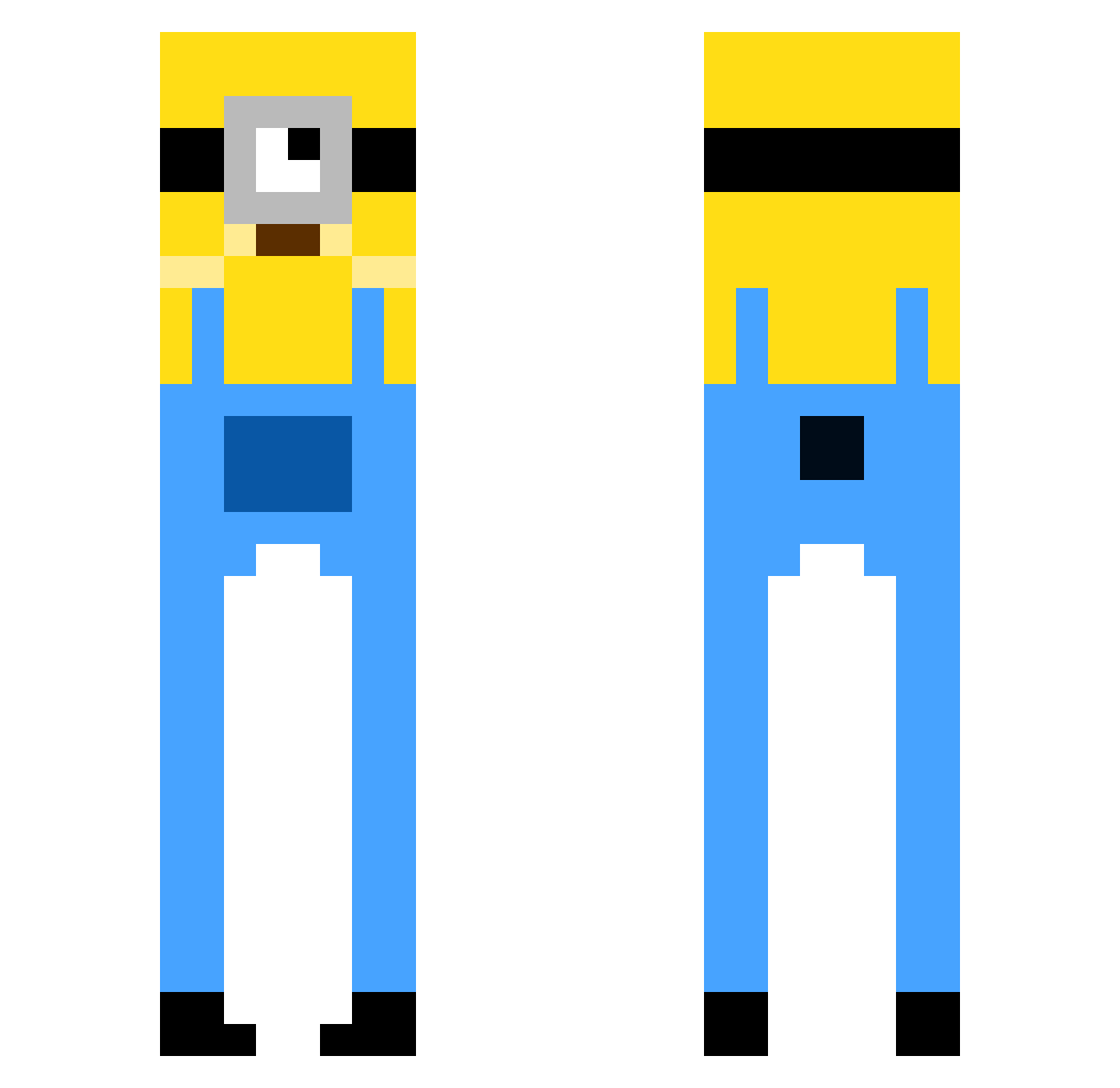 tvvinss Minecraft skin, front and back view