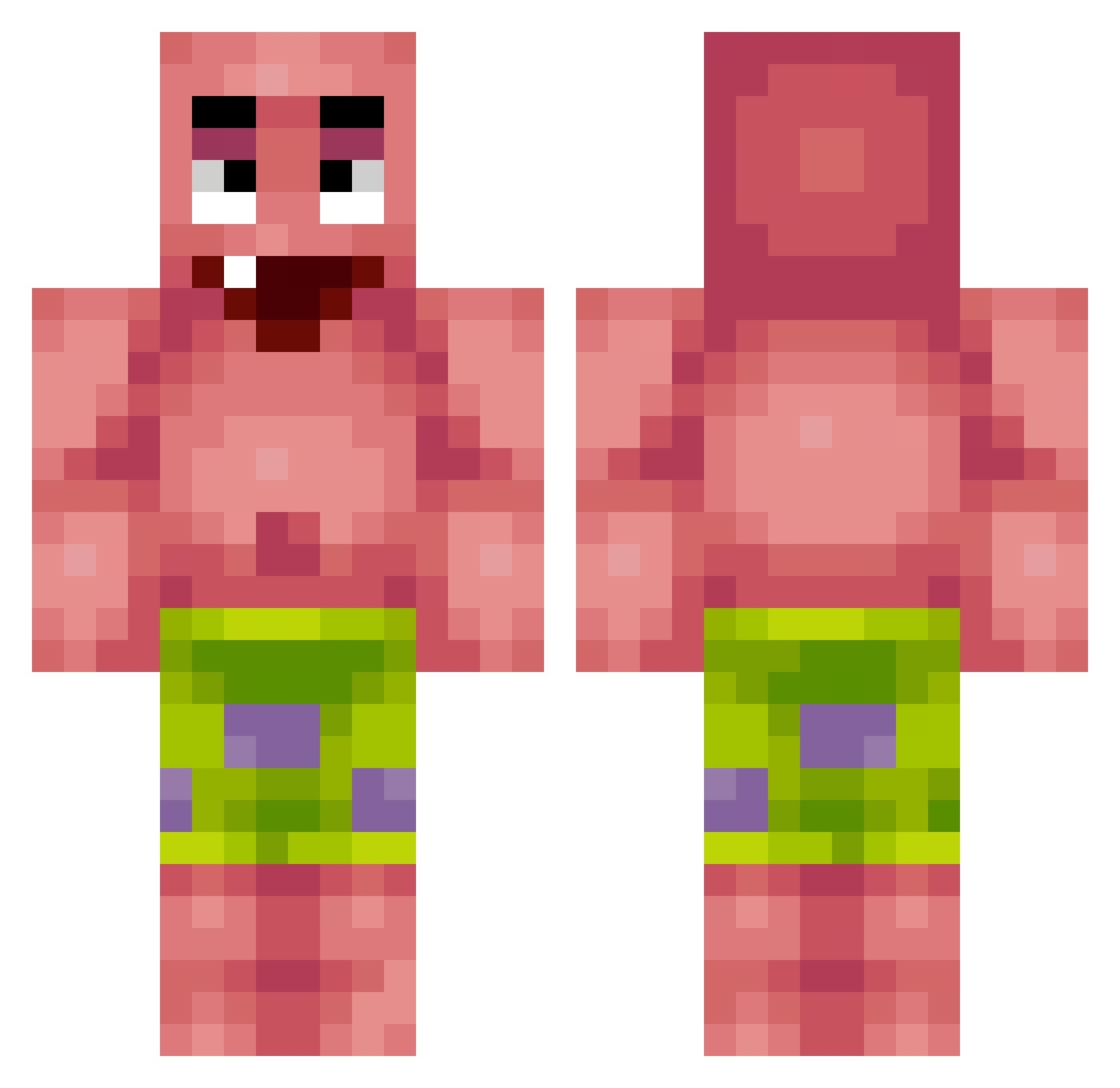 Thearabcrayon Minecraft skin, front and back view