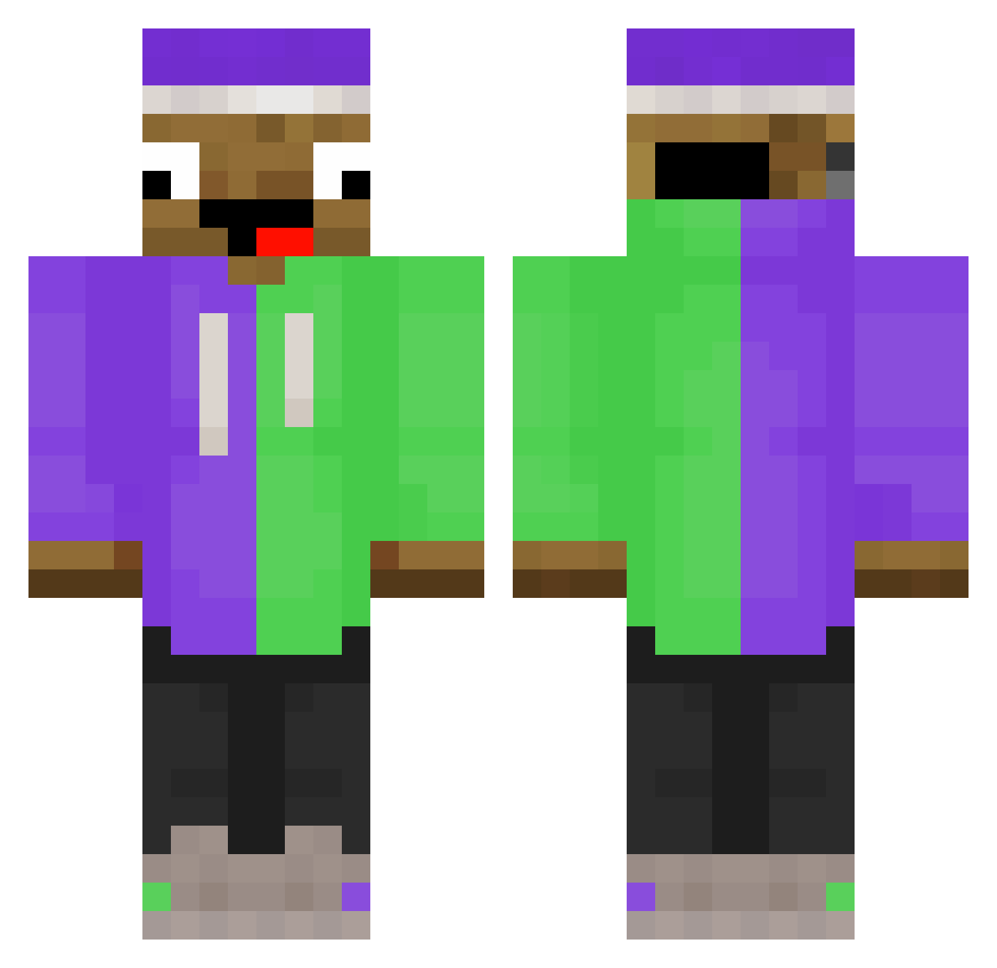 Superdriftyboy_1 Minecraft skin, front and back view