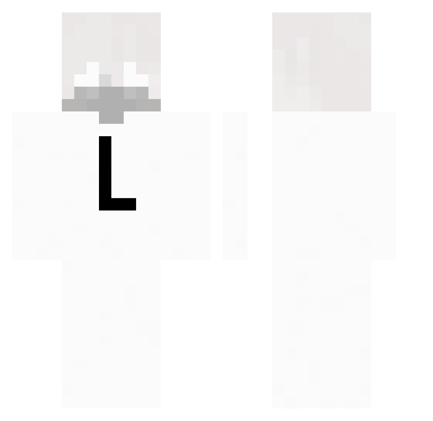 waksin Minecraft skin, front and back view