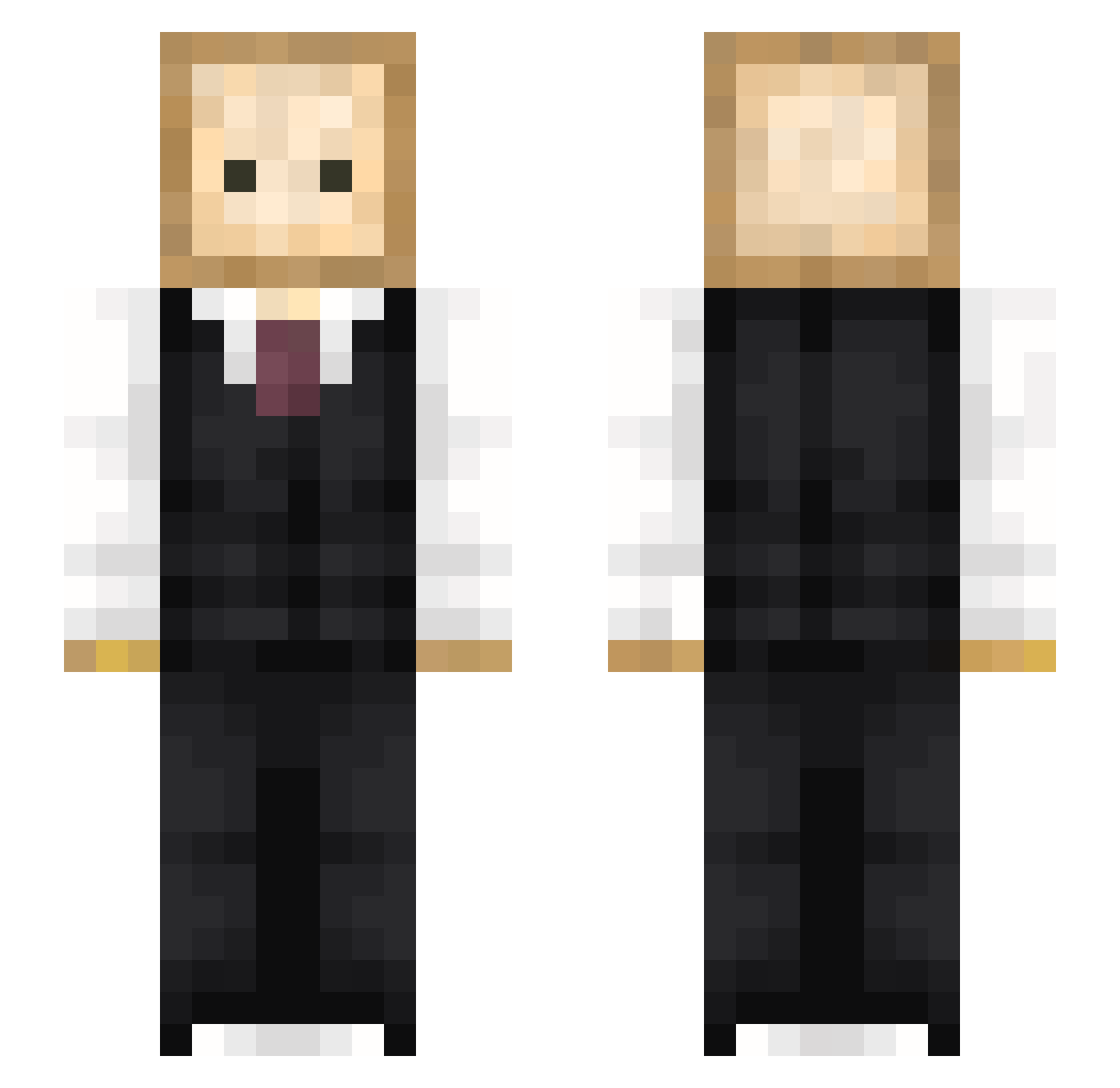 lrisgdoll Minecraft skin, front and back view