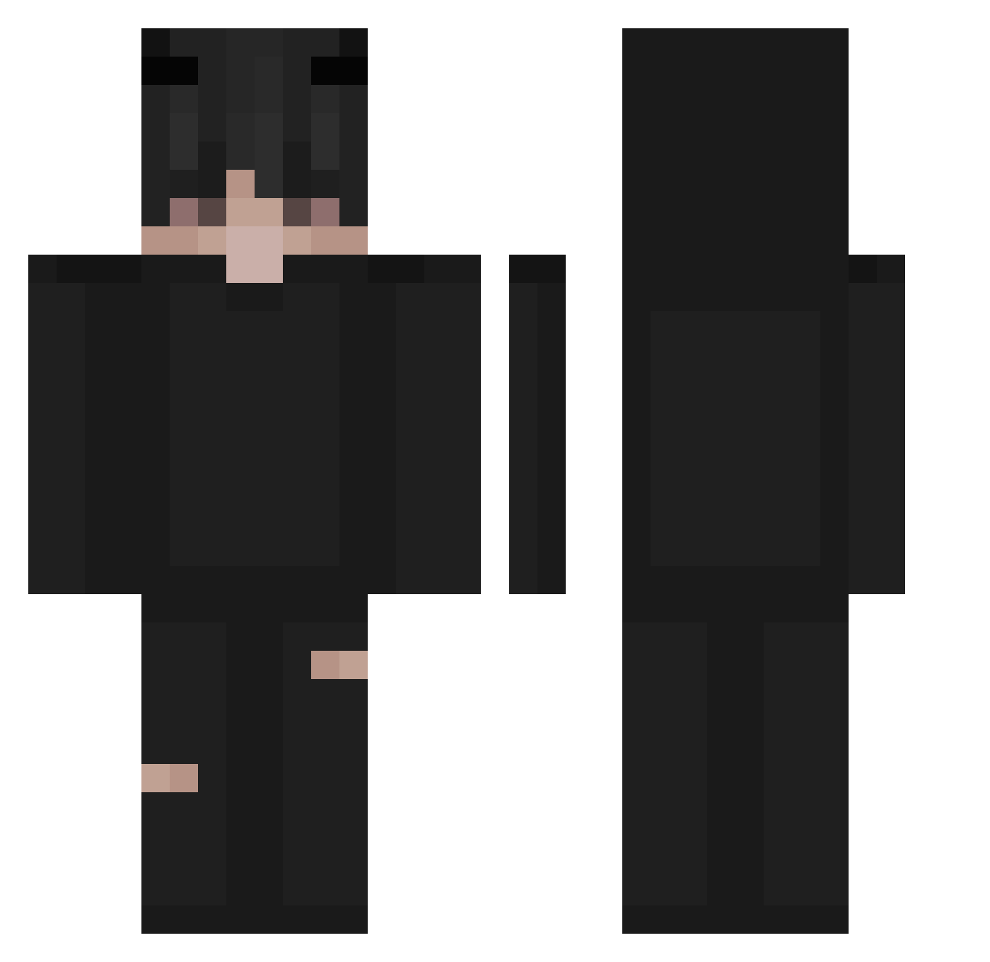 Z4TTT Minecraft skin, front and back view
