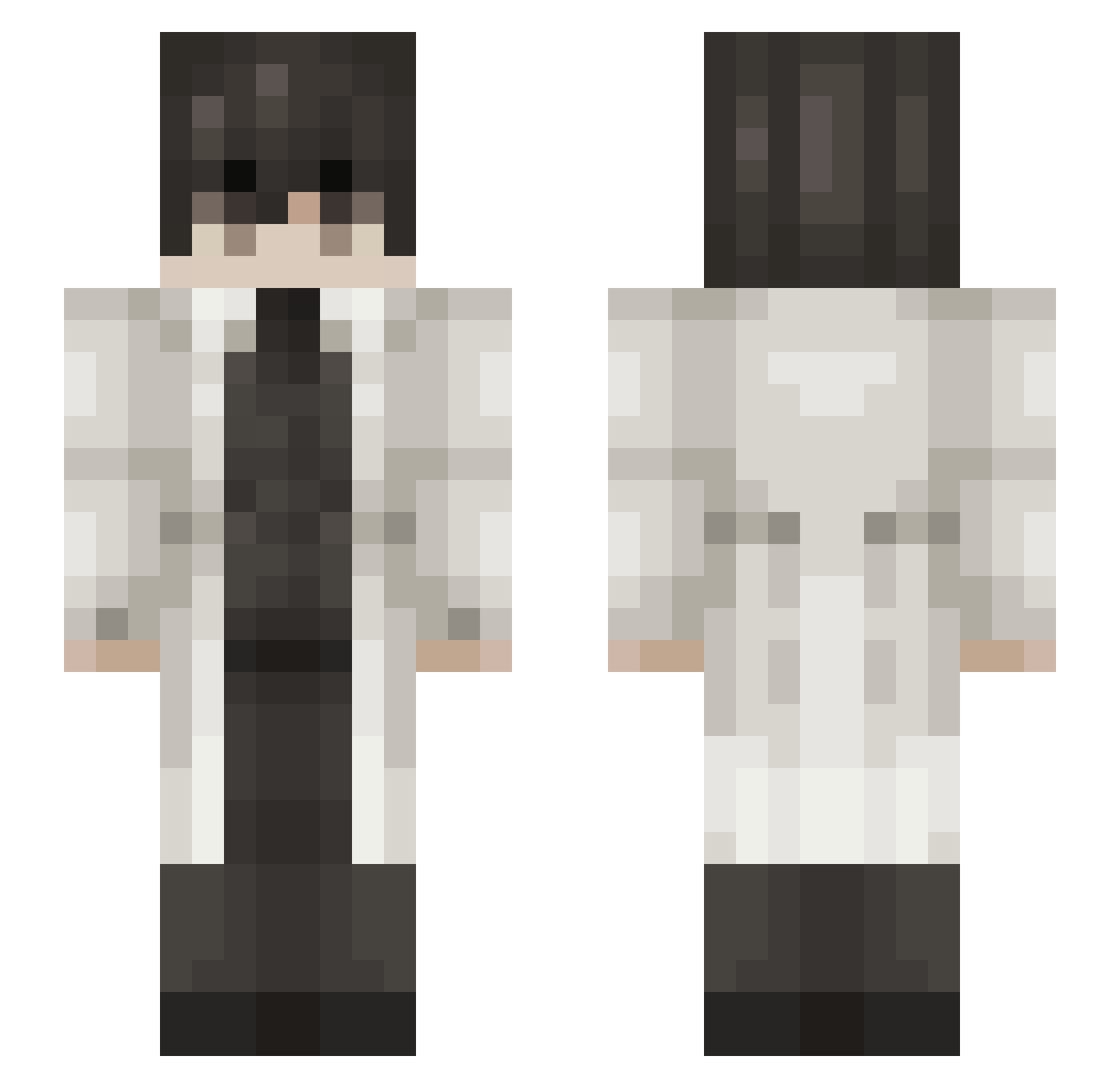 allyoursecrets Minecraft skin, front and back view