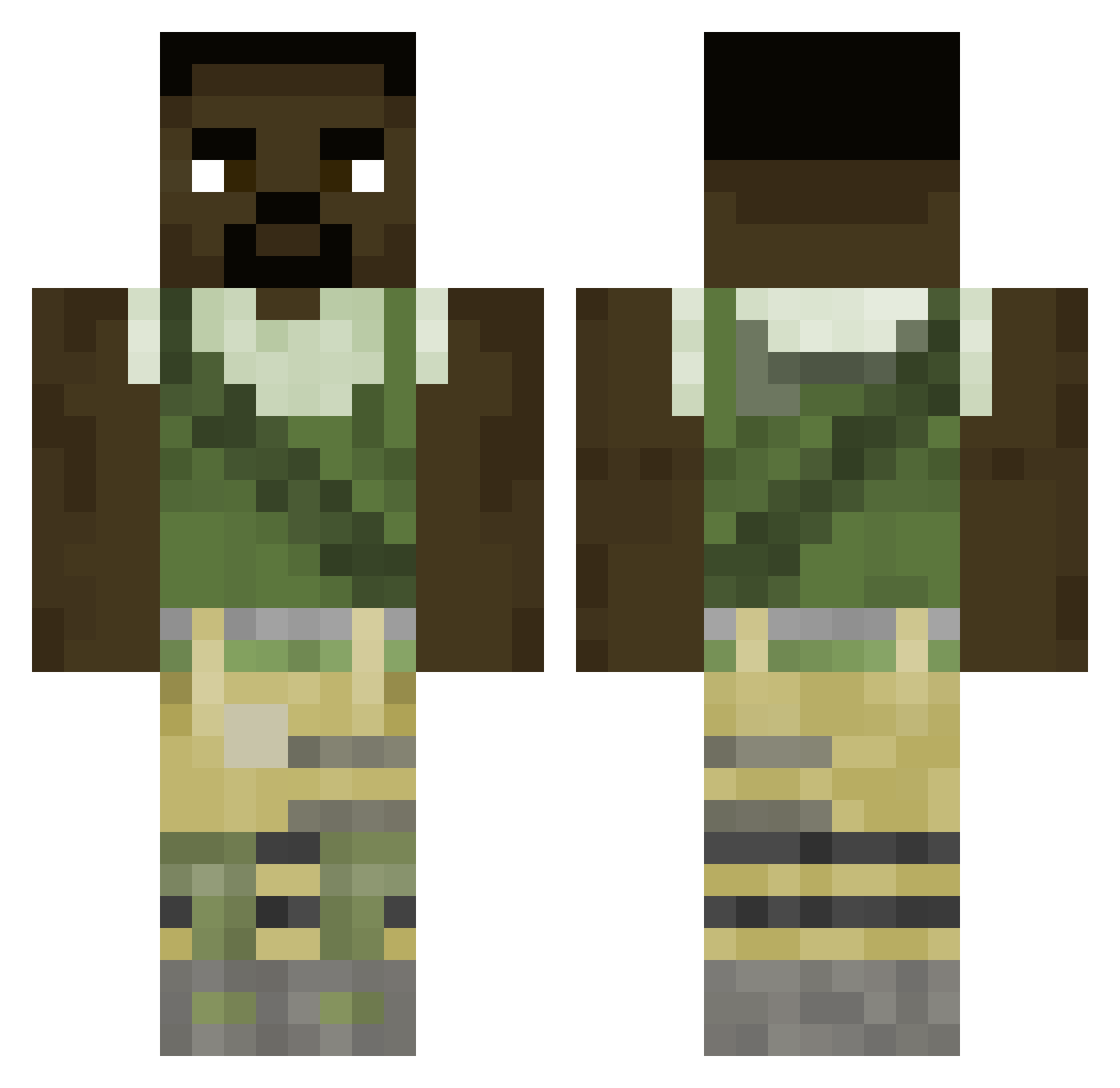 MadMax81 Minecraft skin, front and back view