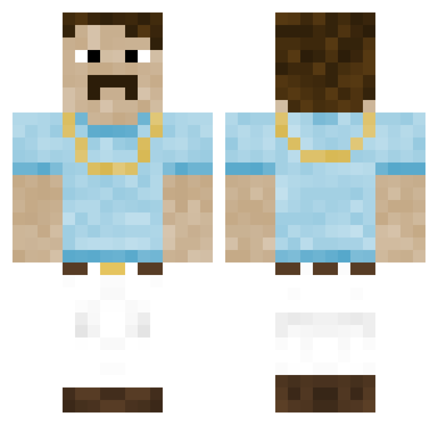 V3rr Minecraft skin, front and back view
