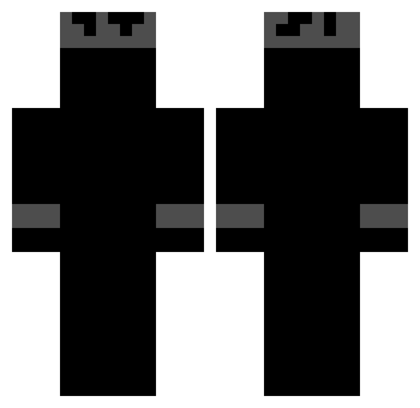 SSaint6 Minecraft skin, front and back view