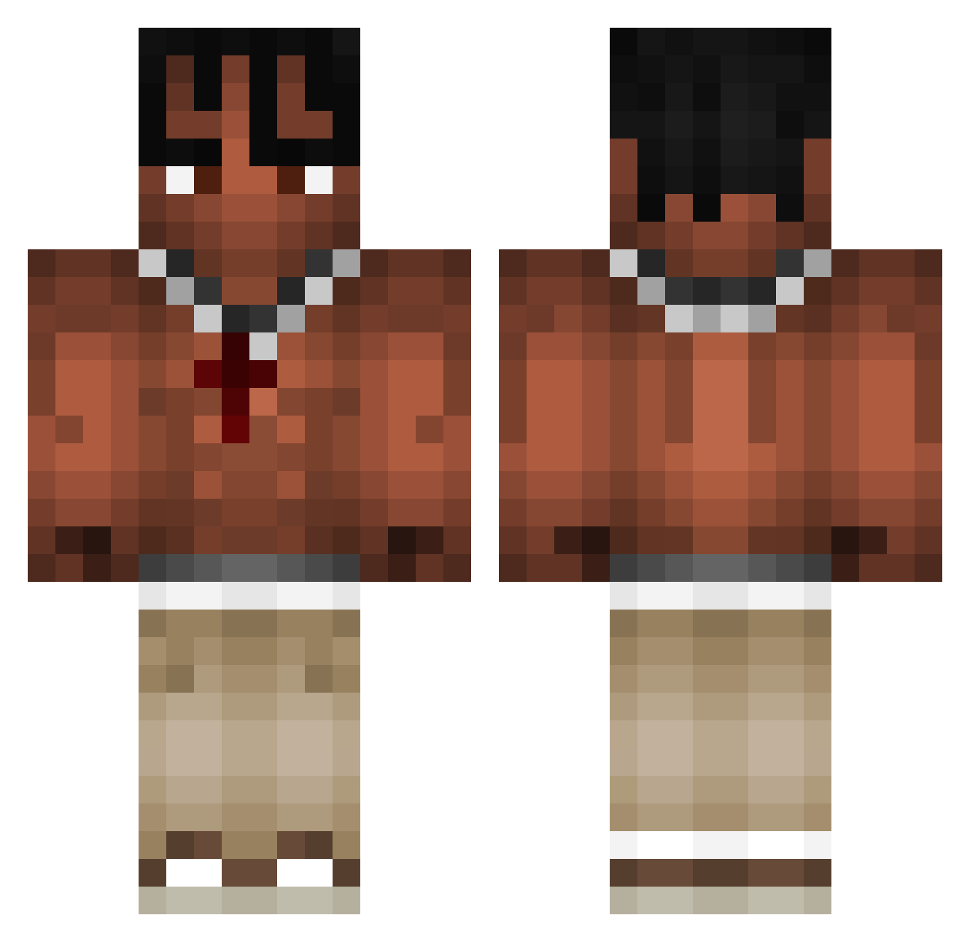chrisc90210 Minecraft skin, front and back view
