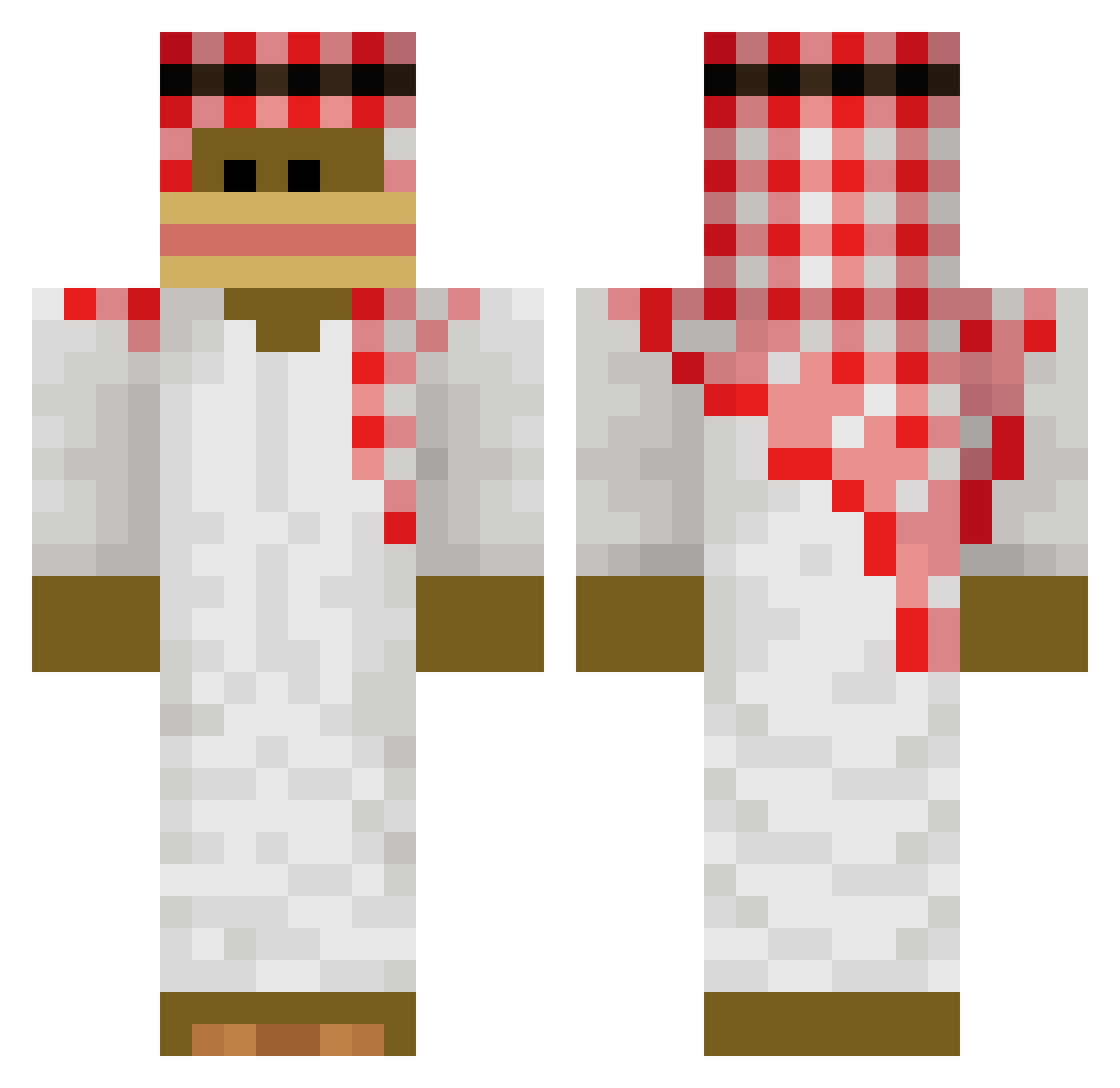 pessimistly Minecraft skin, front and back view