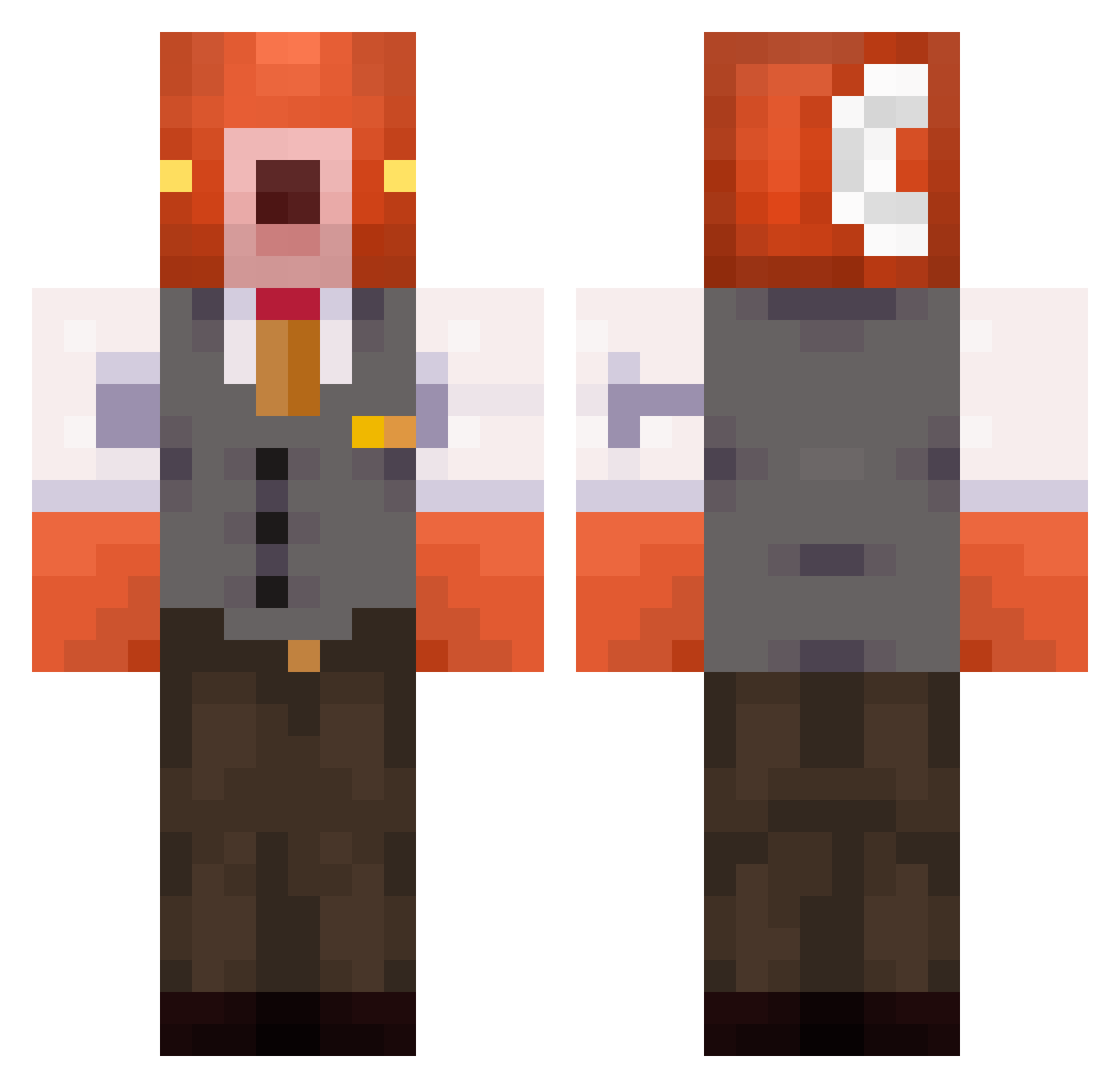 yLivid Minecraft skin, front and back view