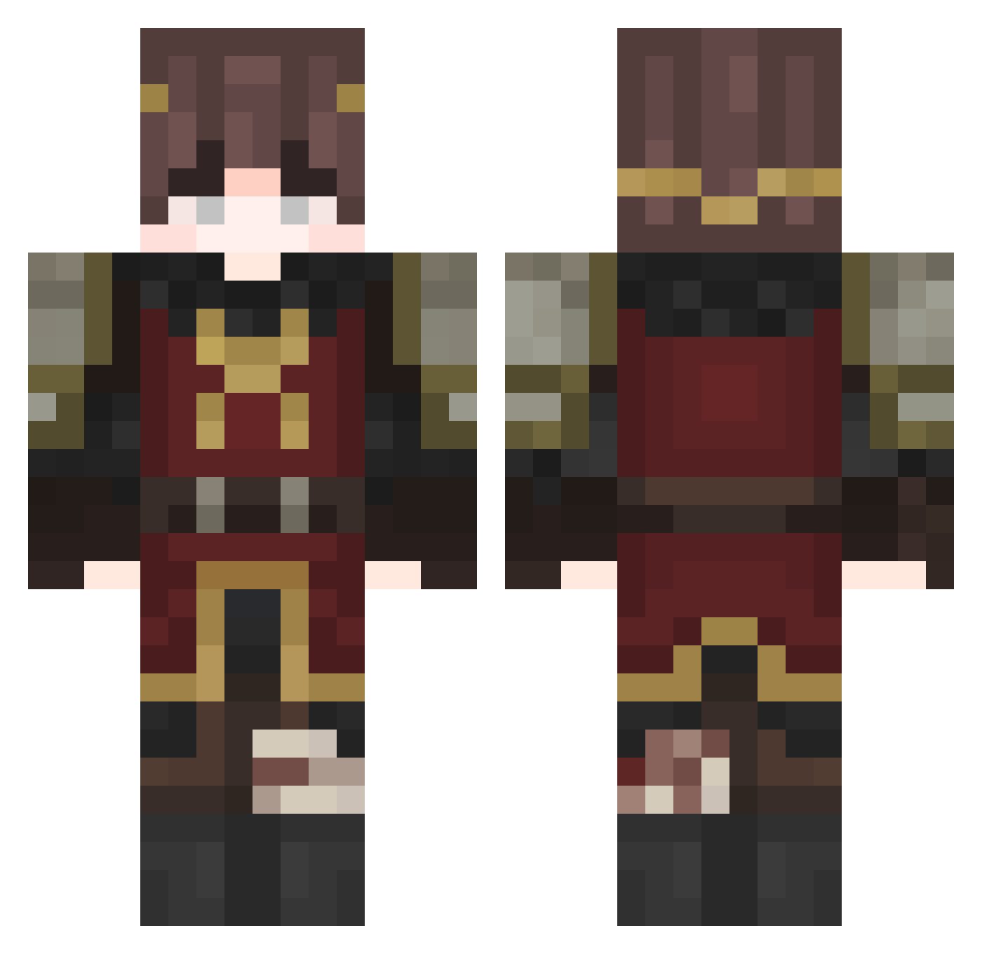 SergioPunto Minecraft skin, front and back view