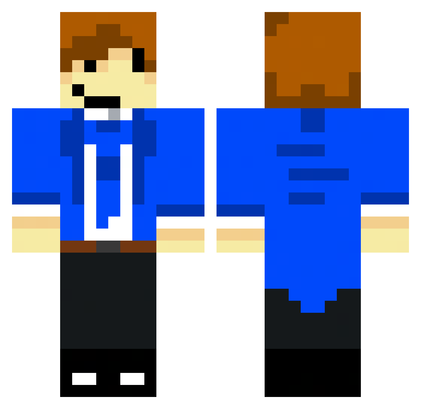 MayorTornado627 Minecraft skin, front and back view