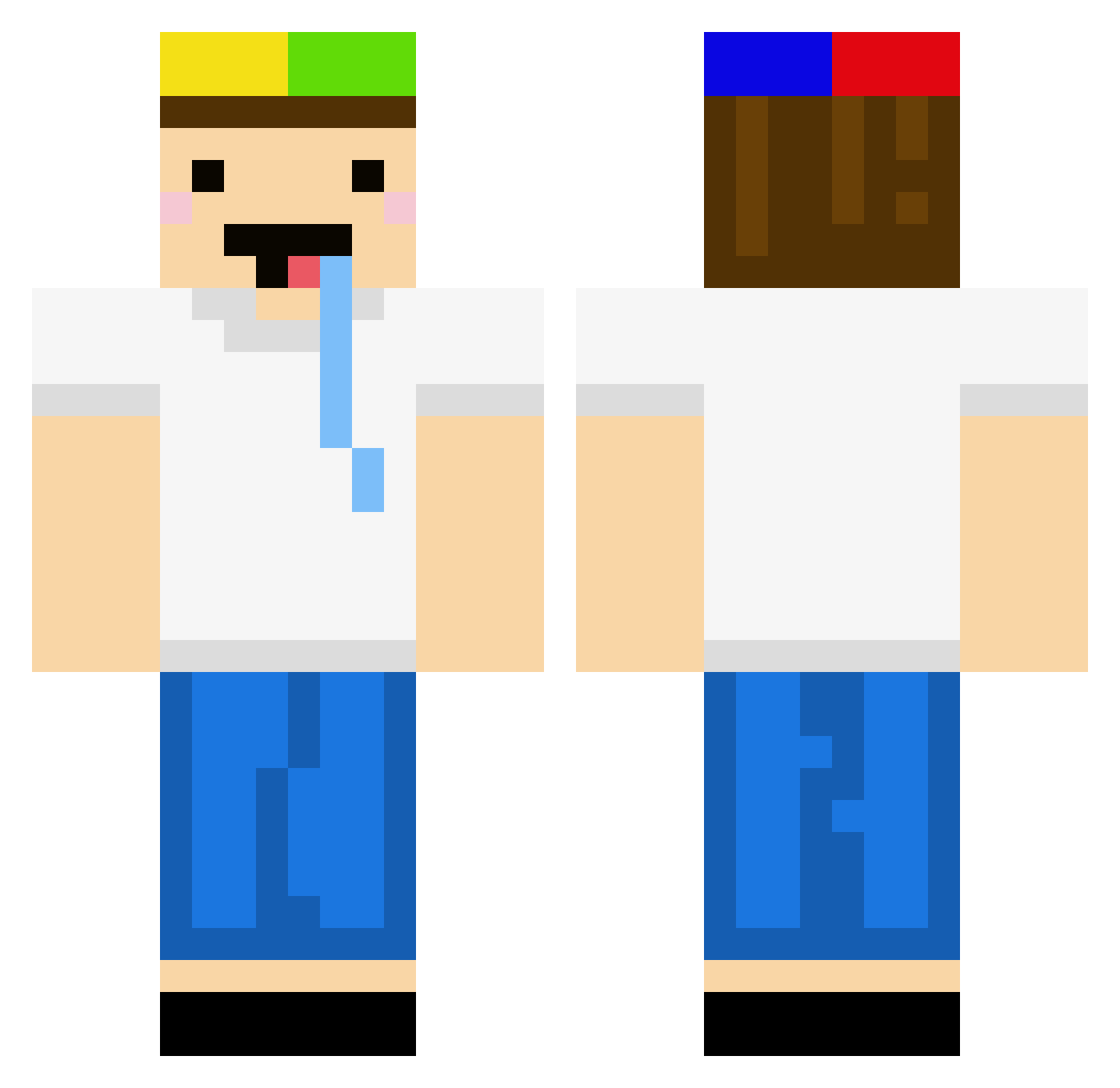 Whode_ Minecraft skin, front and back view