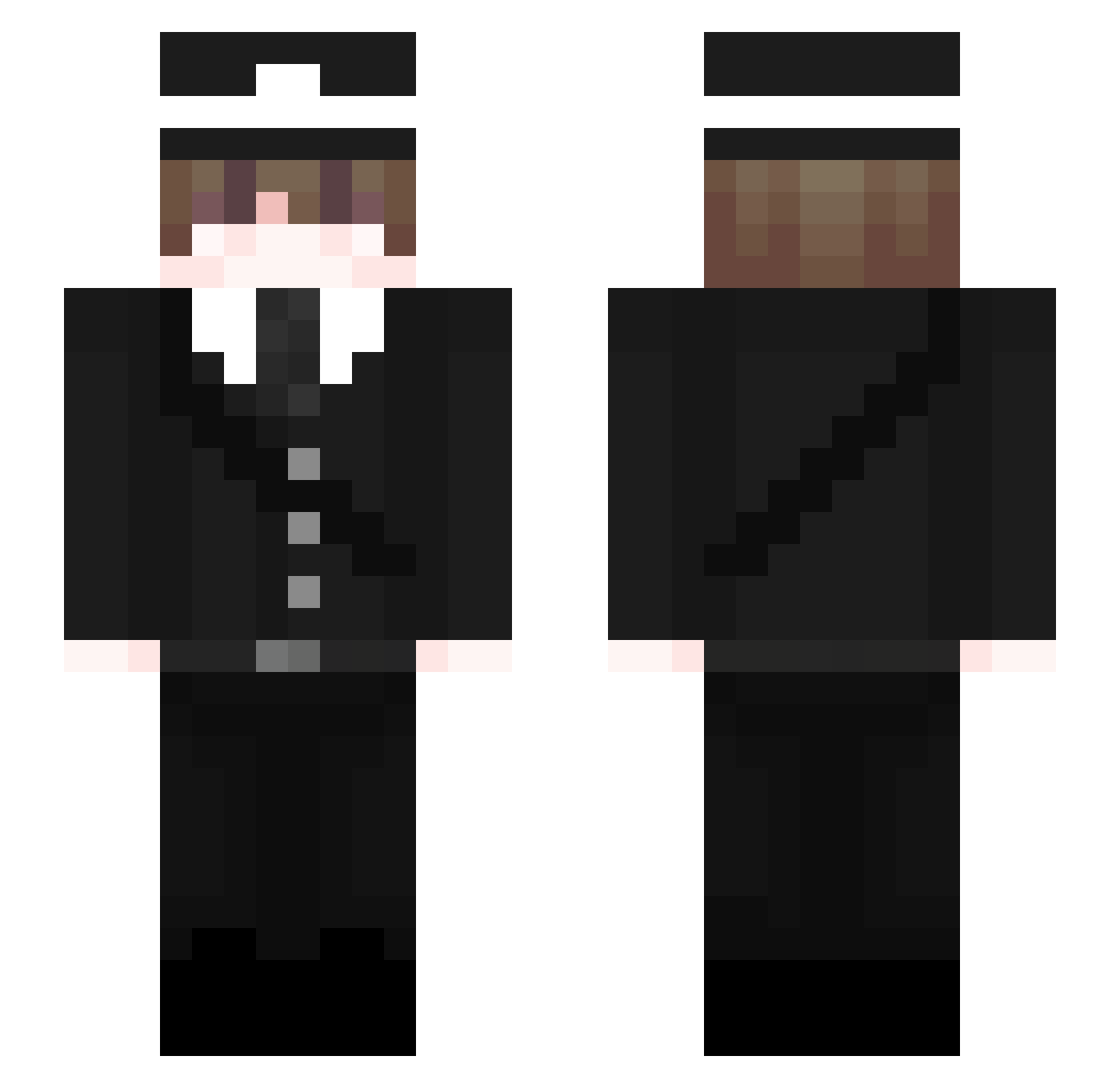 zachdotexe Minecraft skin, front and back view