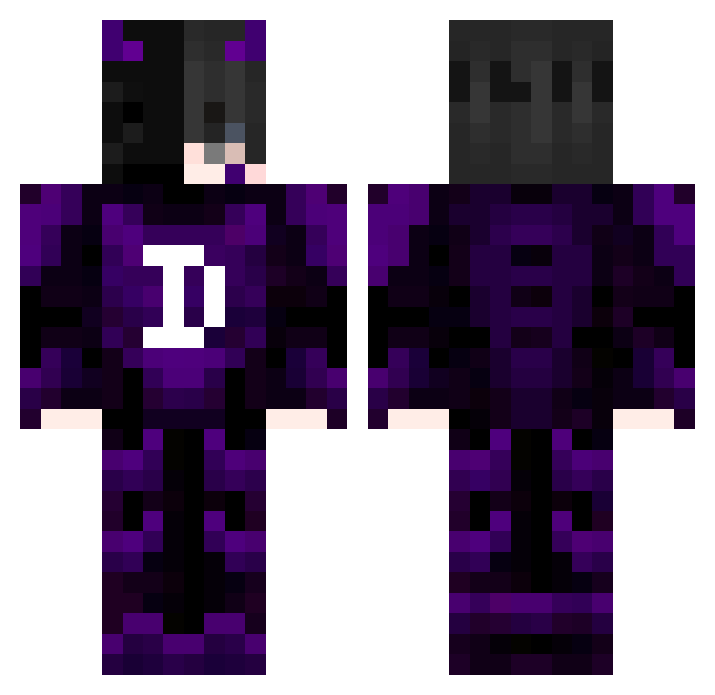 yVitsRH Minecraft skin, front and back view