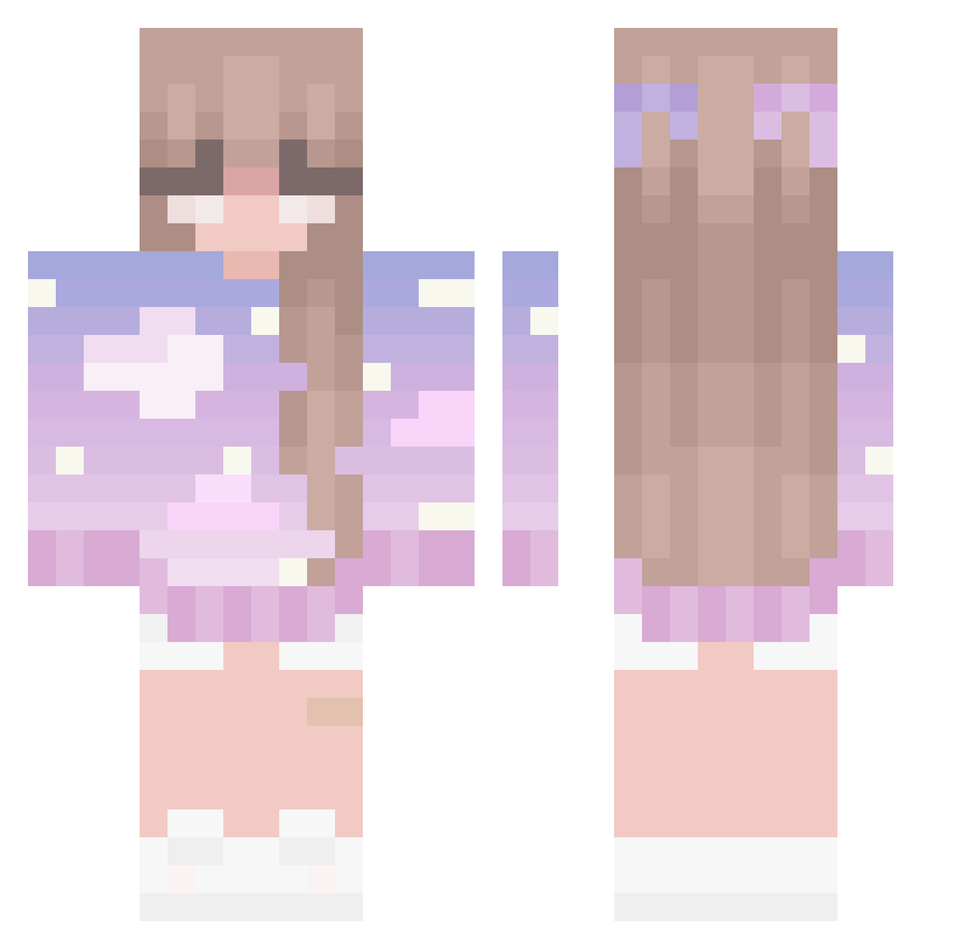 tpr7 Minecraft skin, front and back view