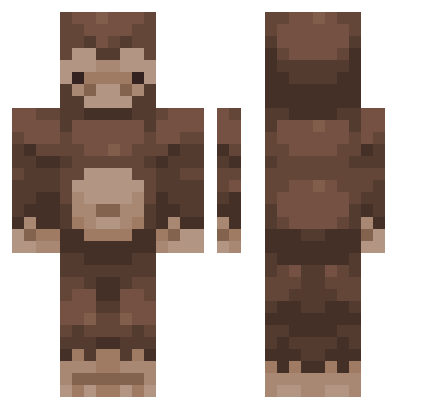 SammyV999 Minecraft skin, front and back view