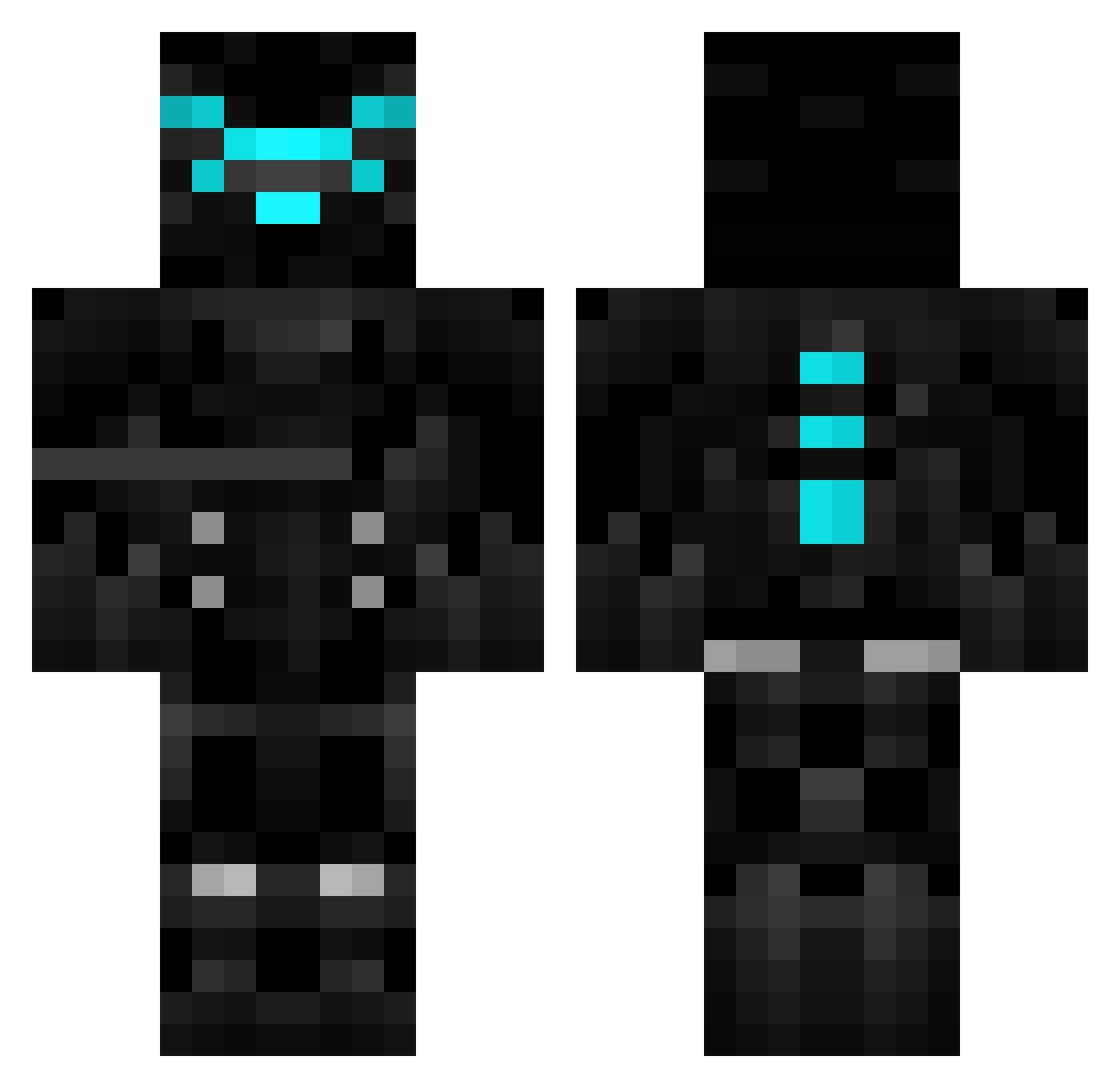 Kriues Minecraft skin, front and back view
