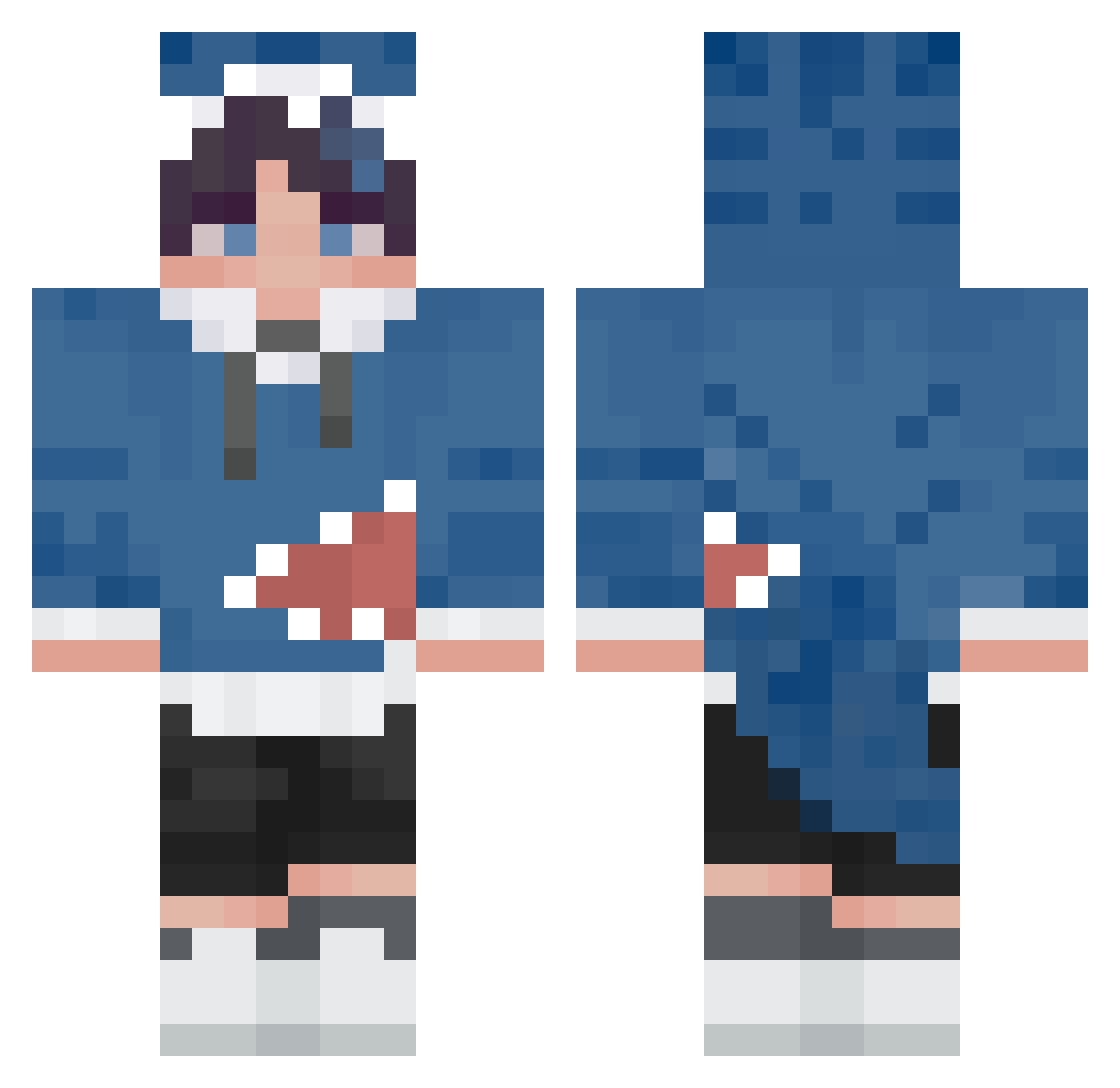 suimsing Minecraft skin, front and back view