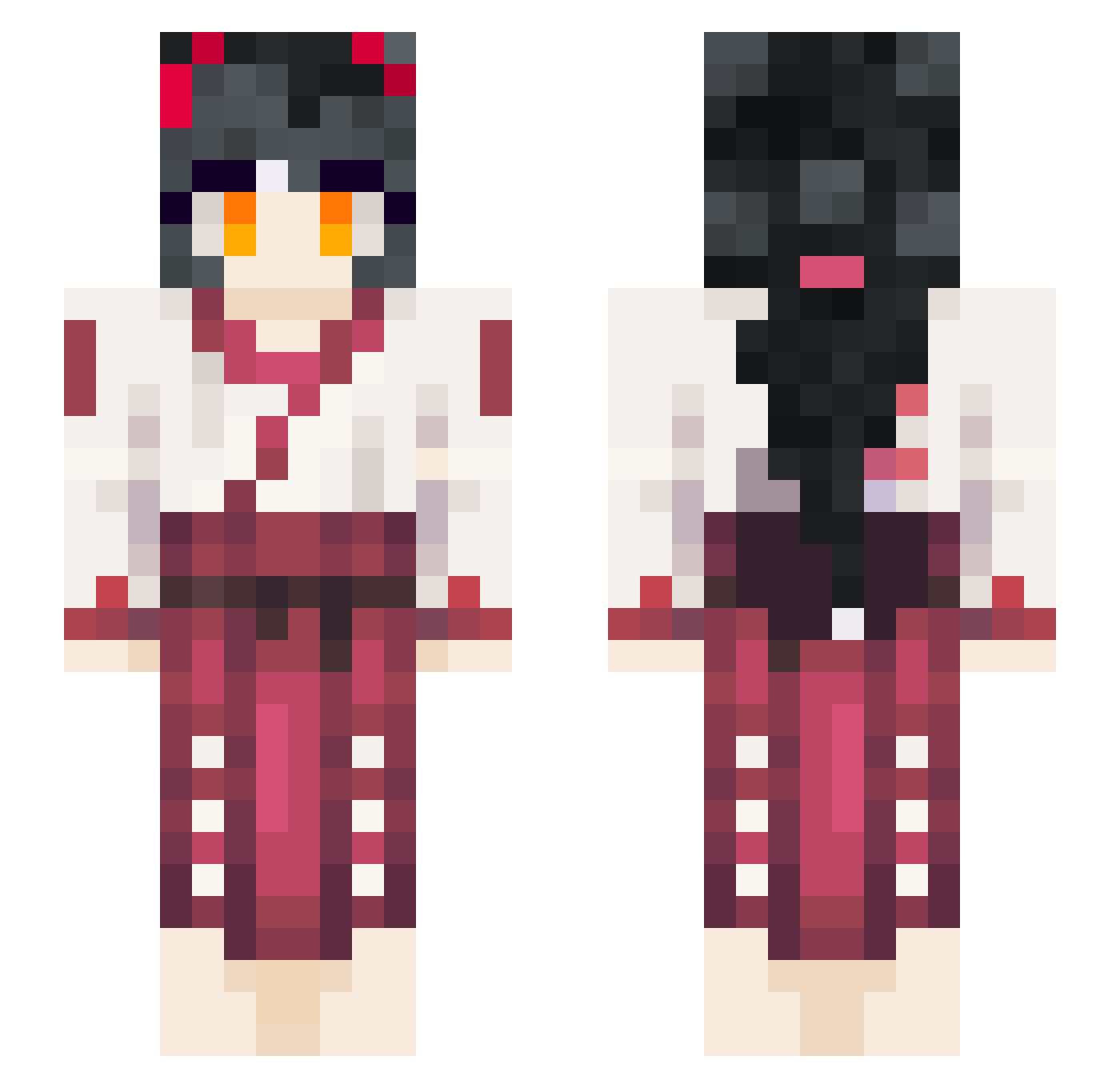 luciii_lune Minecraft skin, front and back view