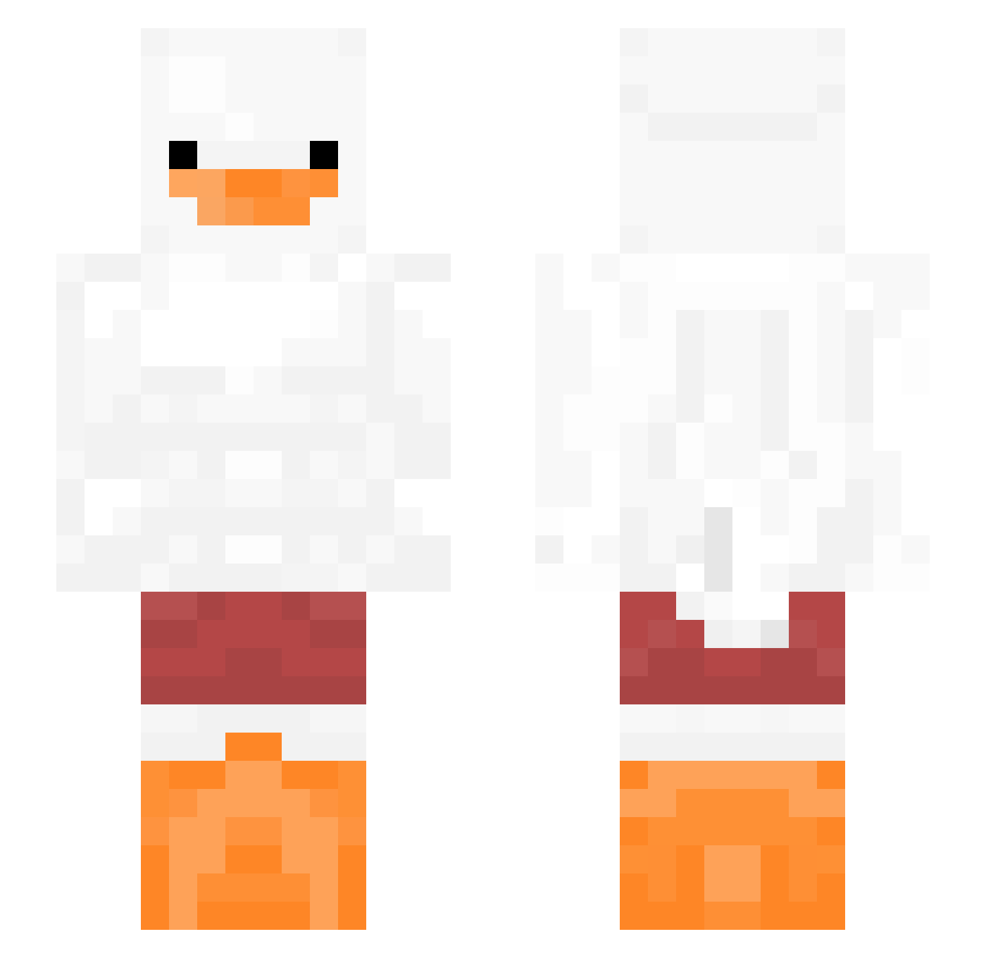 Levmaszy Minecraft skin, front and back view