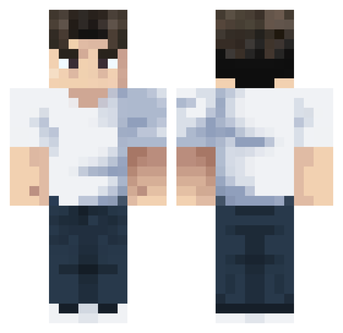 Sepai Minecraft skin, front and back view