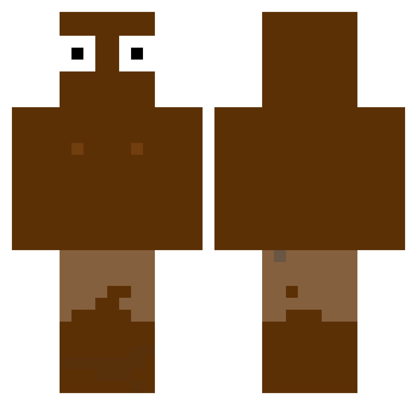 UmaNessPappa Minecraft skin, front and back view