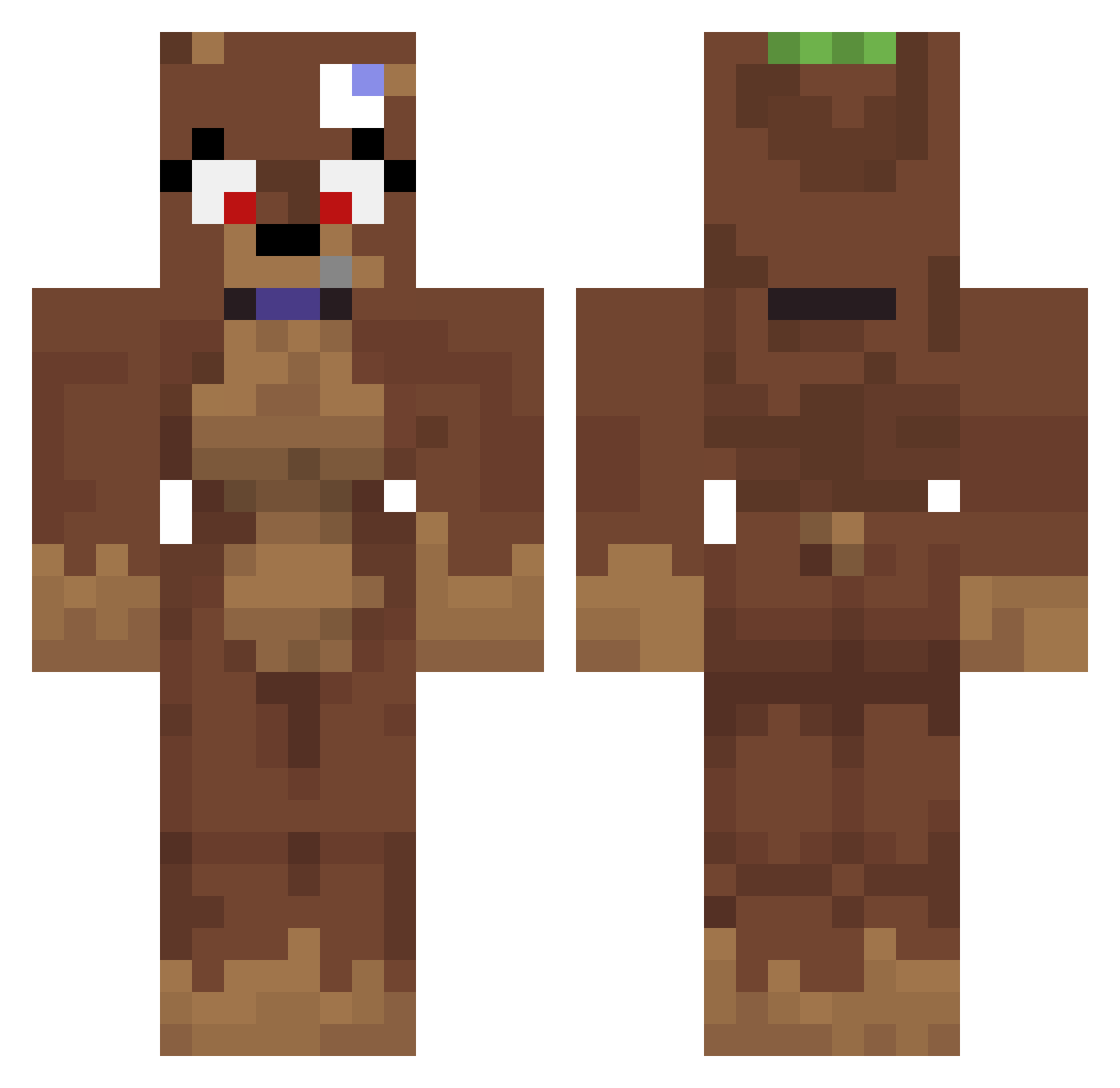 TaaiOO1 Minecraft skin, front and back view