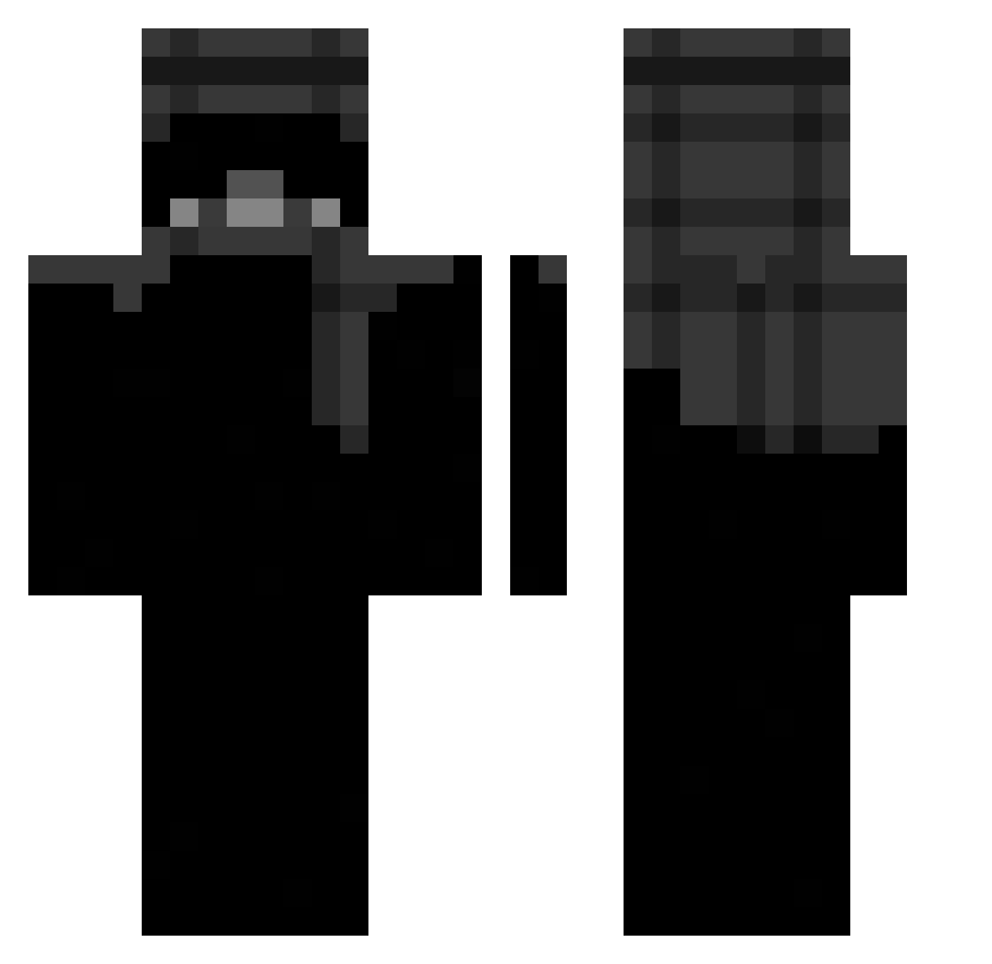 IsNotPablo Minecraft skin, front and back view