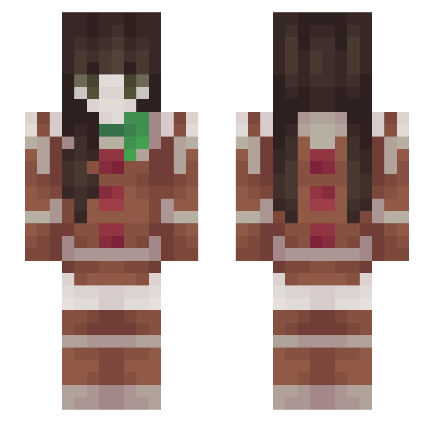 yIludida Minecraft skin, front and back view