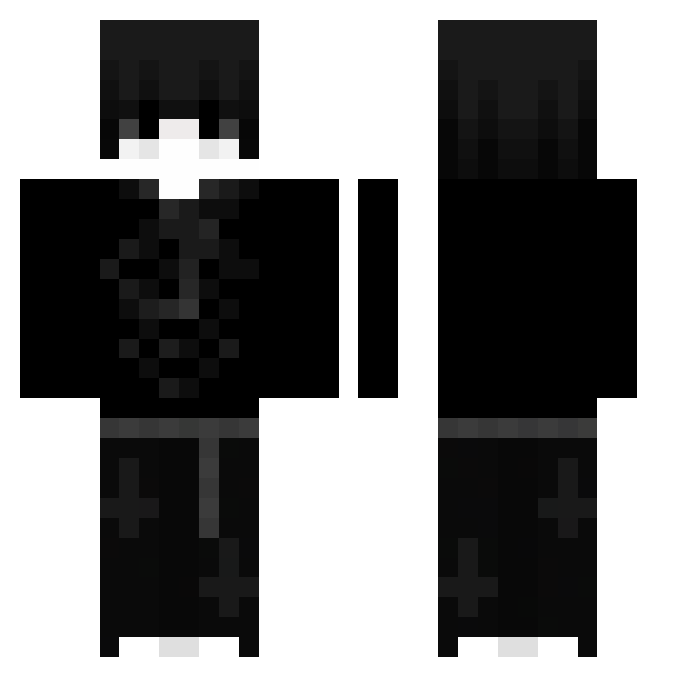tewly Minecraft skin, front and back view