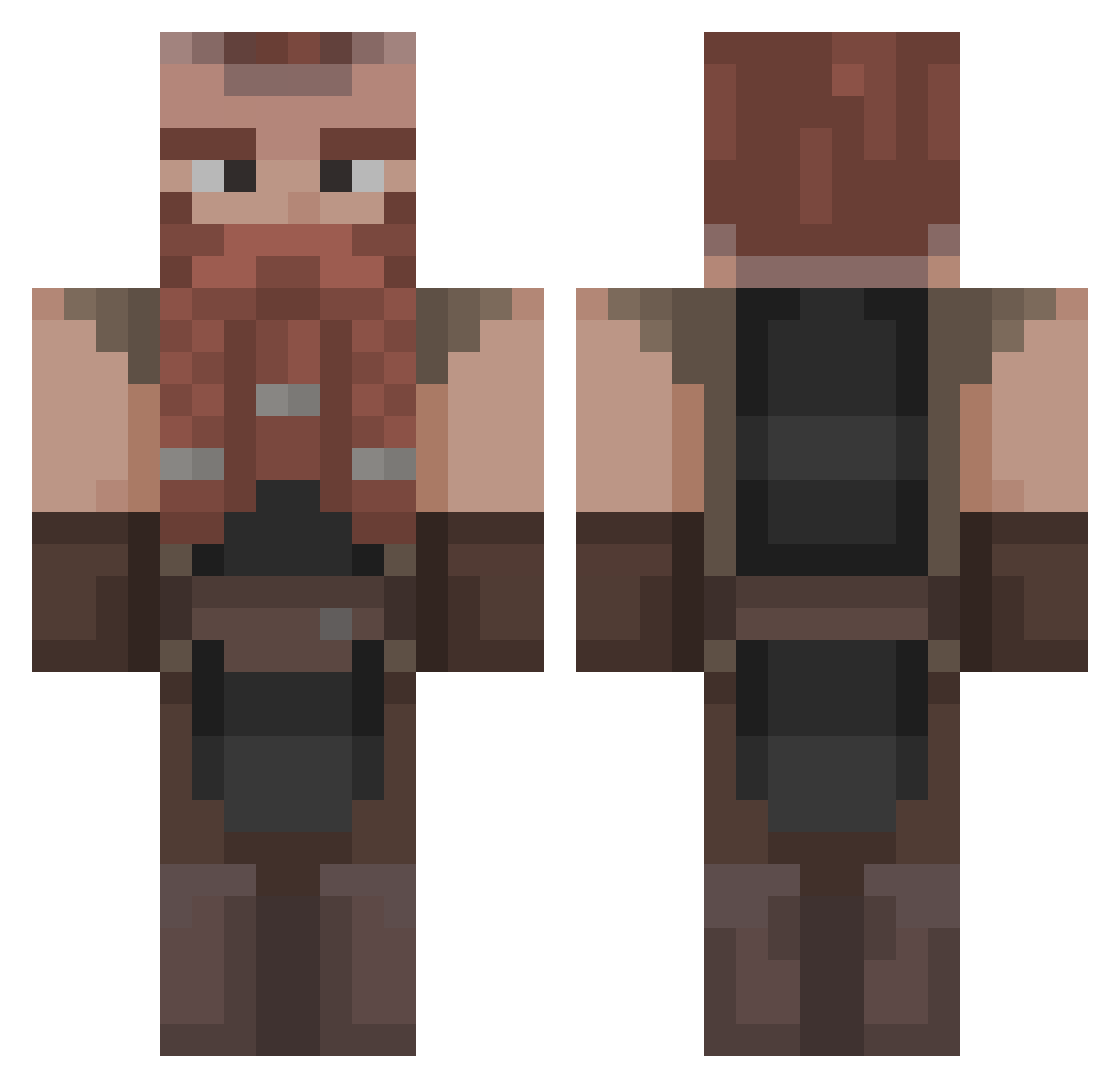 Zweiegg Minecraft skin, front and back view