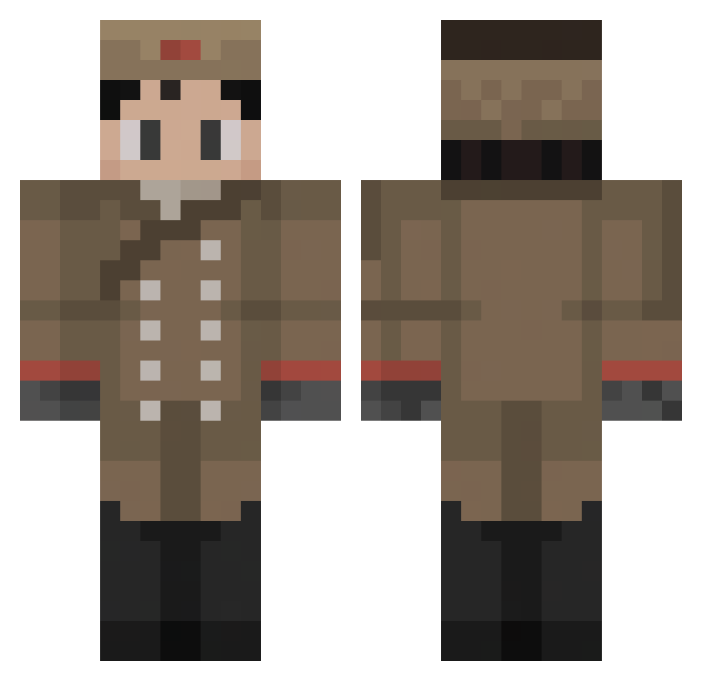 amp_line Minecraft skin, front and back view