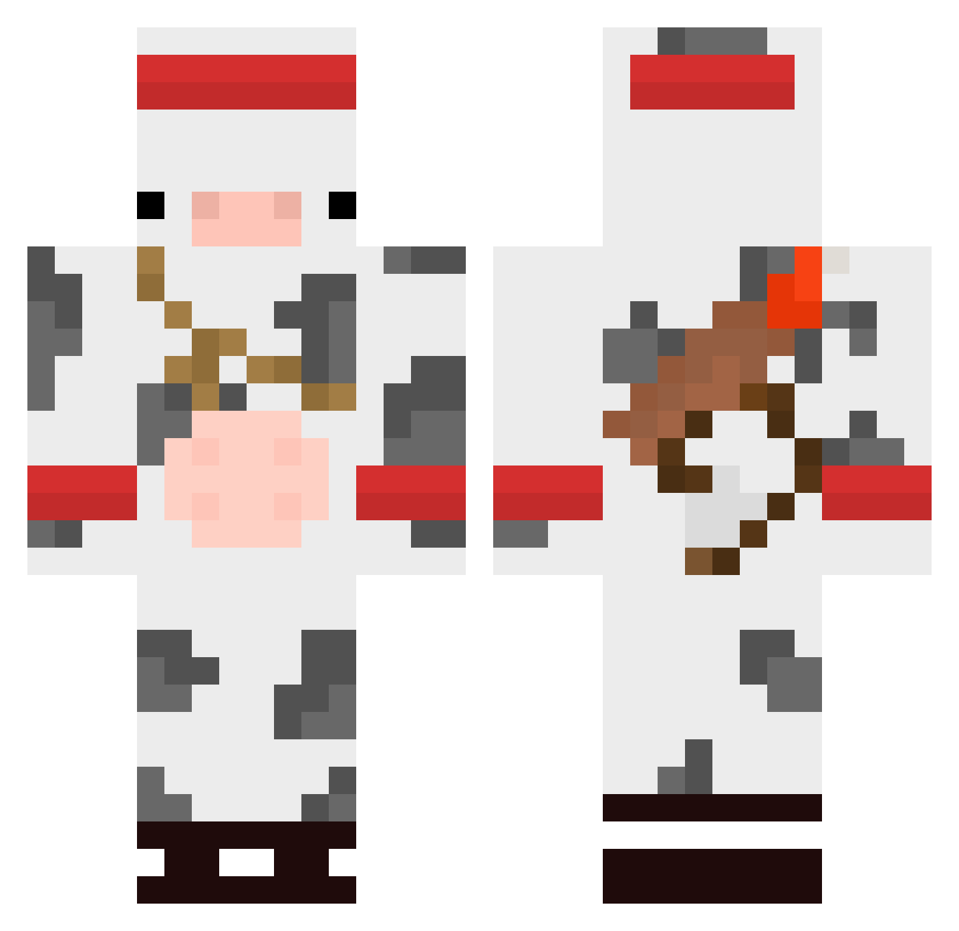 Porg_gaming1 Minecraft skin, front and back view
